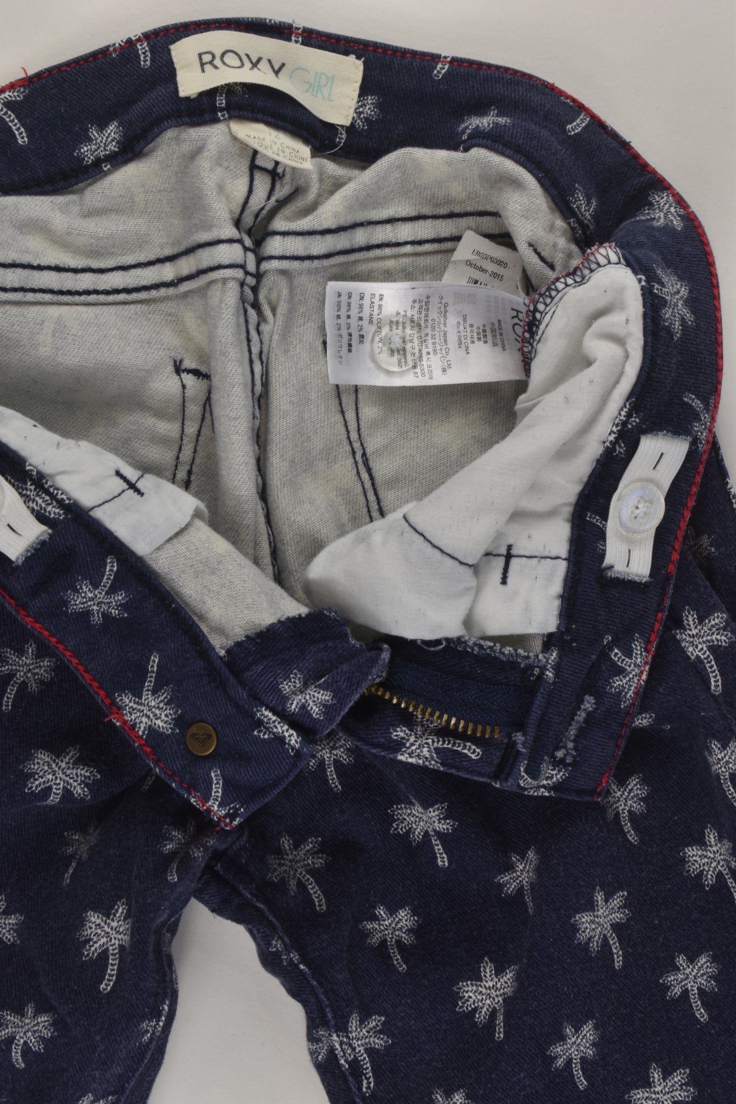 Roxy Size 12 Palmtree Denim Pants