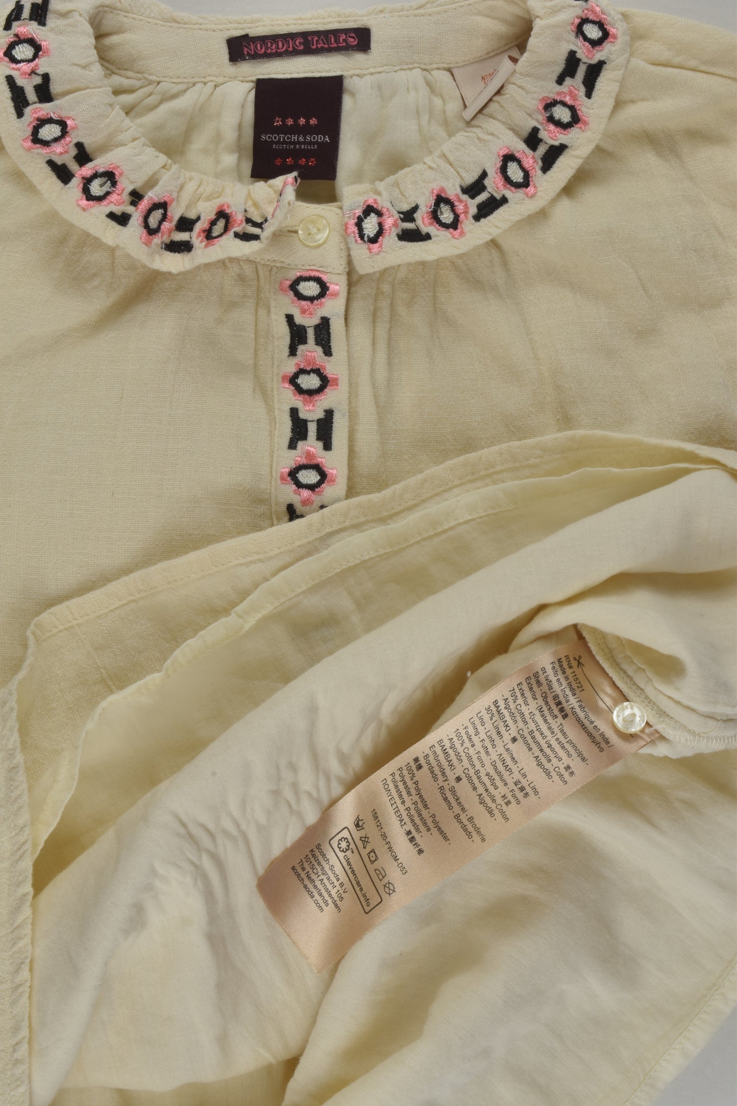 Scotch & Soda Size 10 'Noric Tales' Lined Blouse