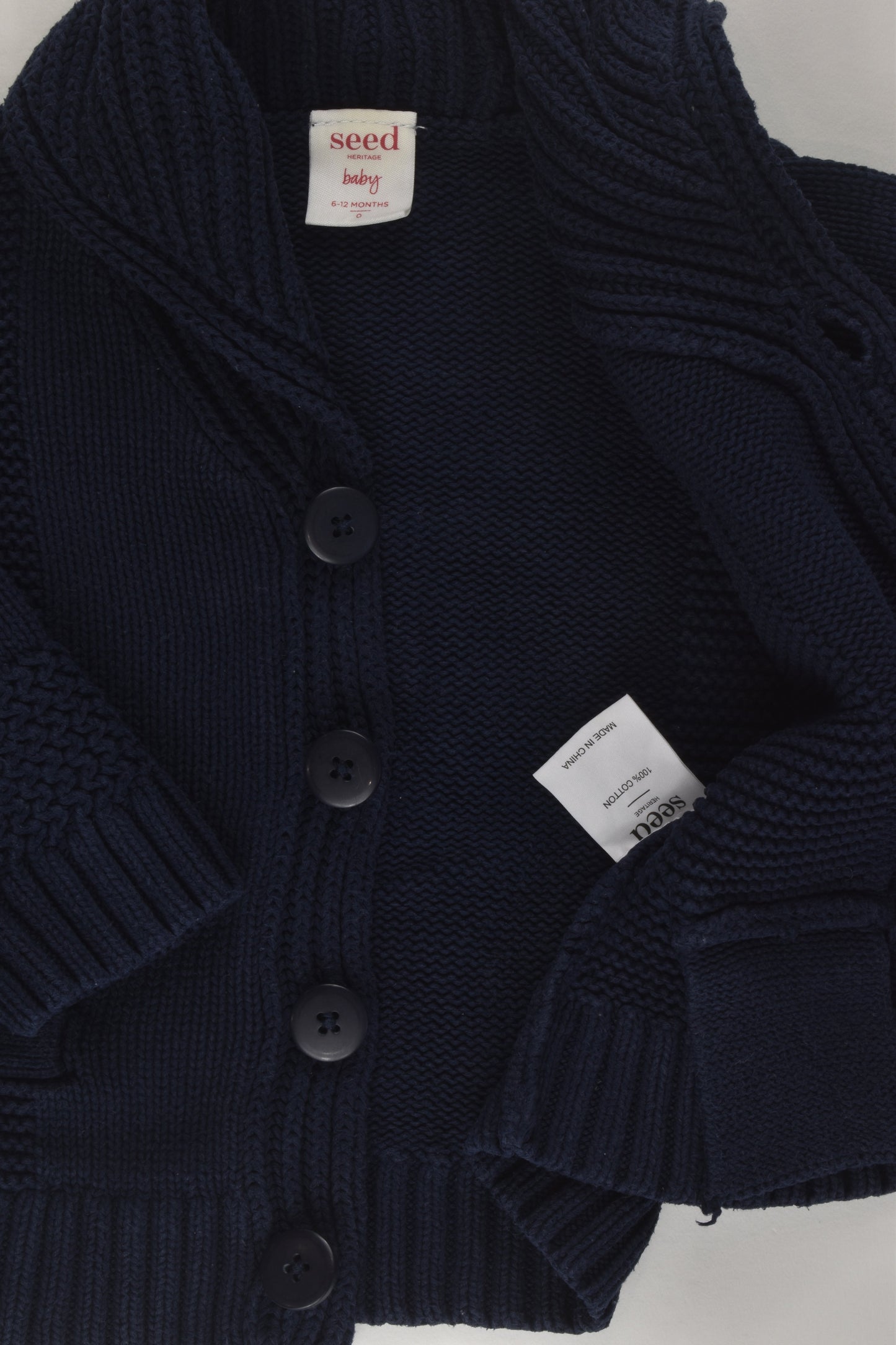 Seed Heritage Size 0 Navy Knit Cardigan