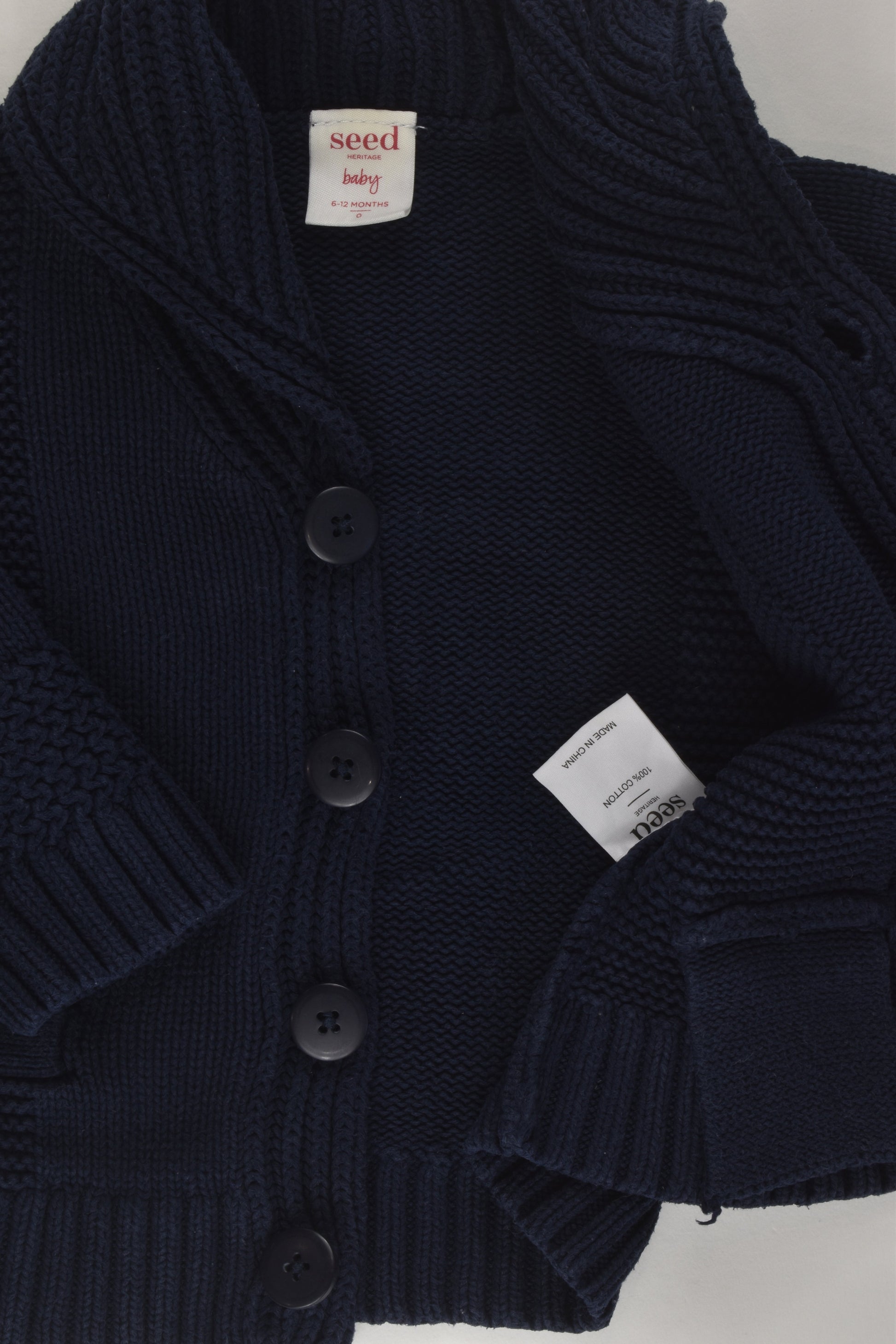 Seed Heritage Size 0 Navy Knit Cardigan