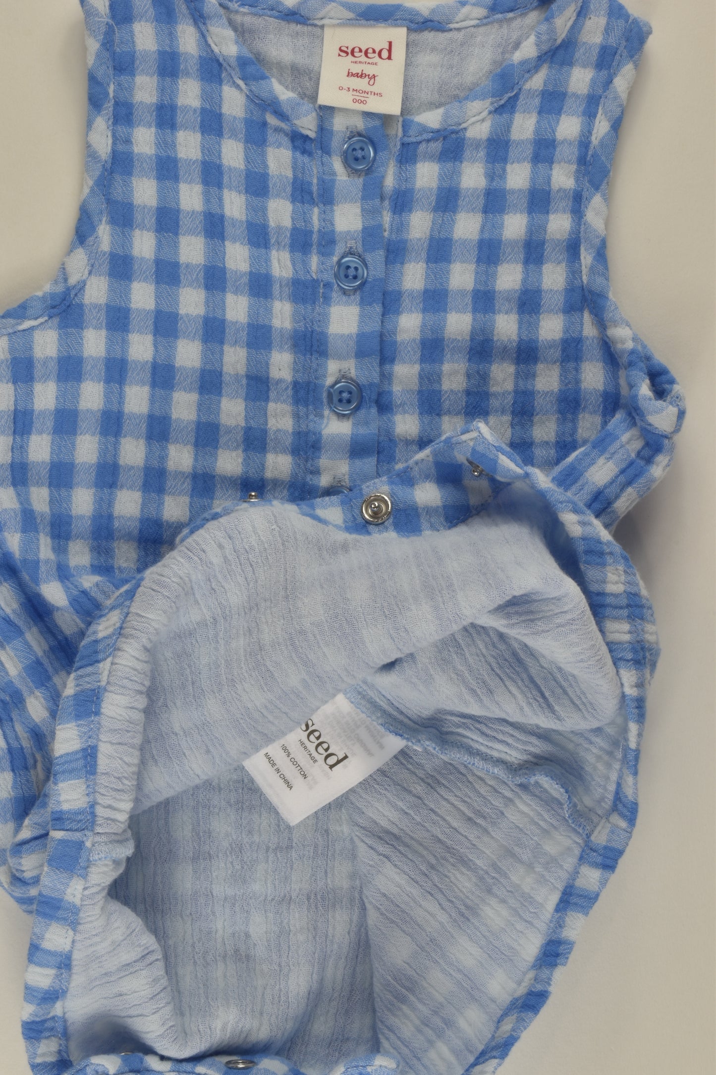 Seed Heritage Size 000 Muslin Romper