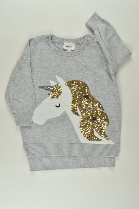 Seed Heritage Size 2 Unicorn Knit Jumper