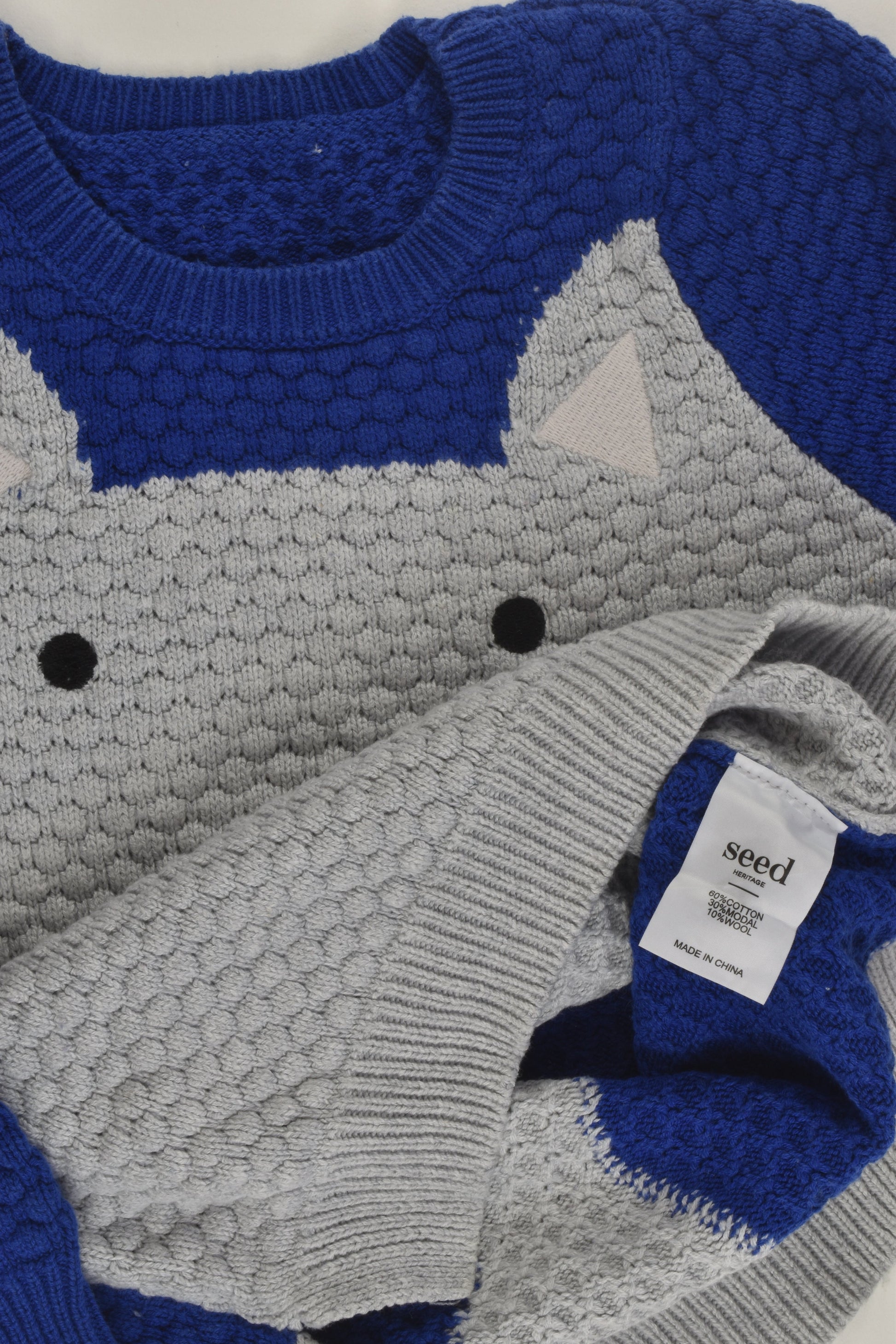 Seed Heritage Size 3-4 Cat Knit Jumper