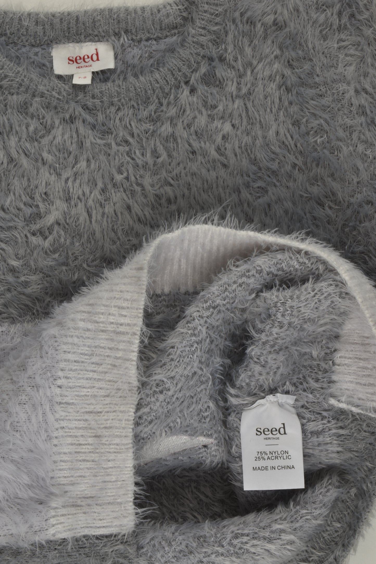 Seed Heritage Size 7-8 Fluffy Penguin Jumper