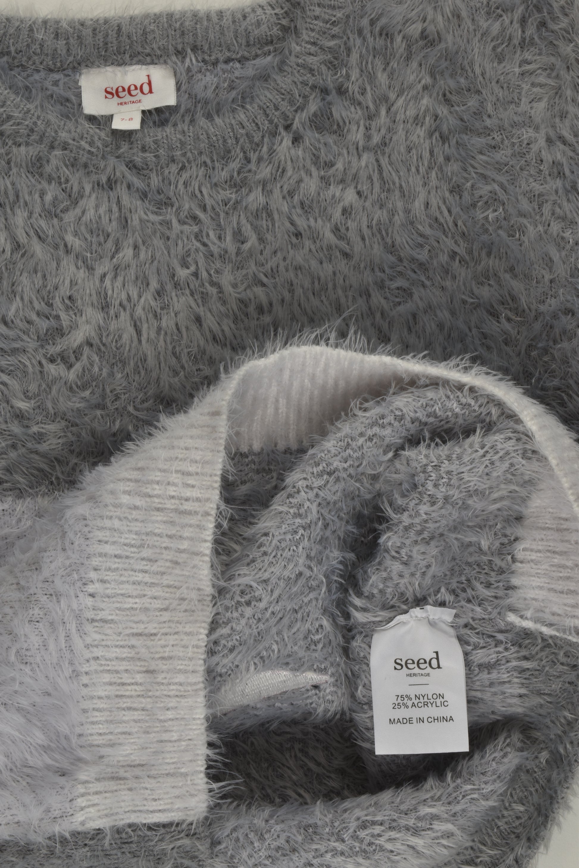 Seed Heritage Size 7-8 Fluffy Penguin Jumper