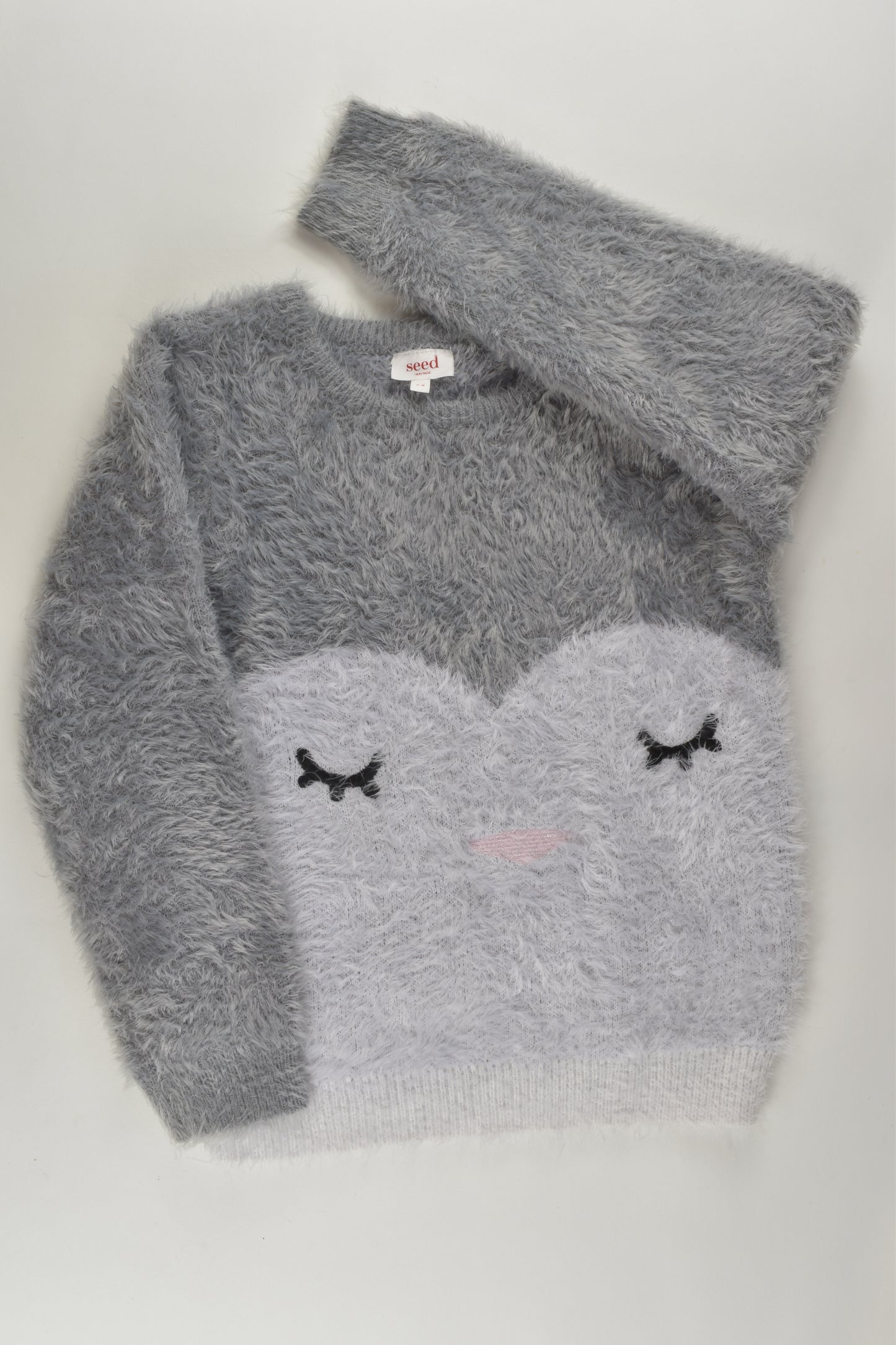 Seed Heritage Size 7-8 Fluffy Penguin Jumper
