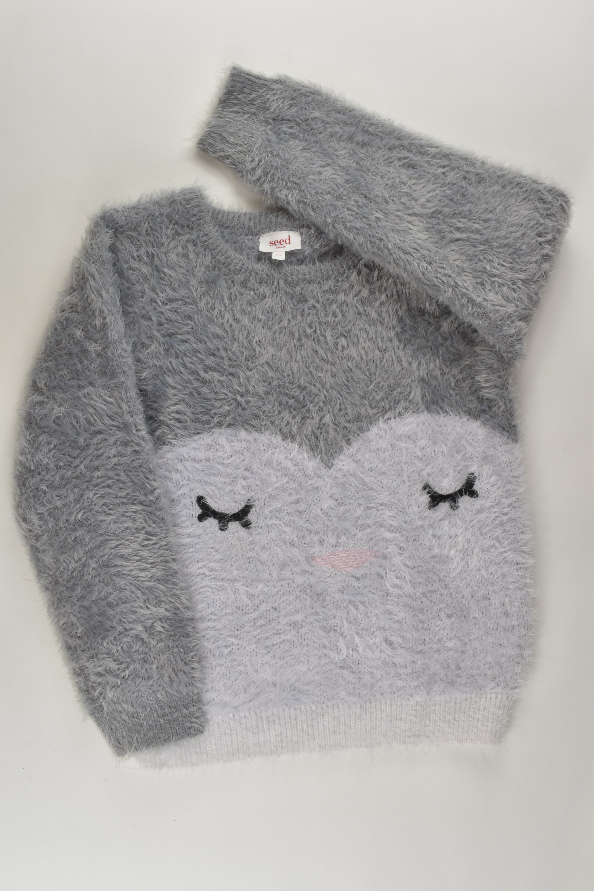 Seed Heritage Size 7-8 Fluffy Penguin Jumper
