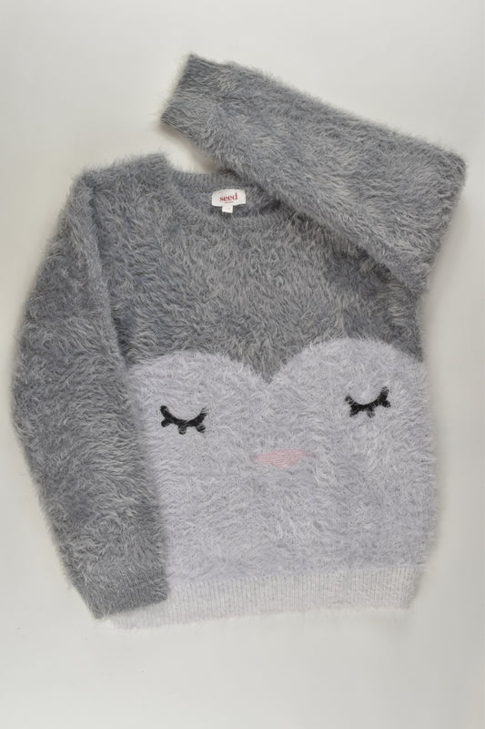 Seed Heritage Size 7-8 Fluffy Penguin Jumper