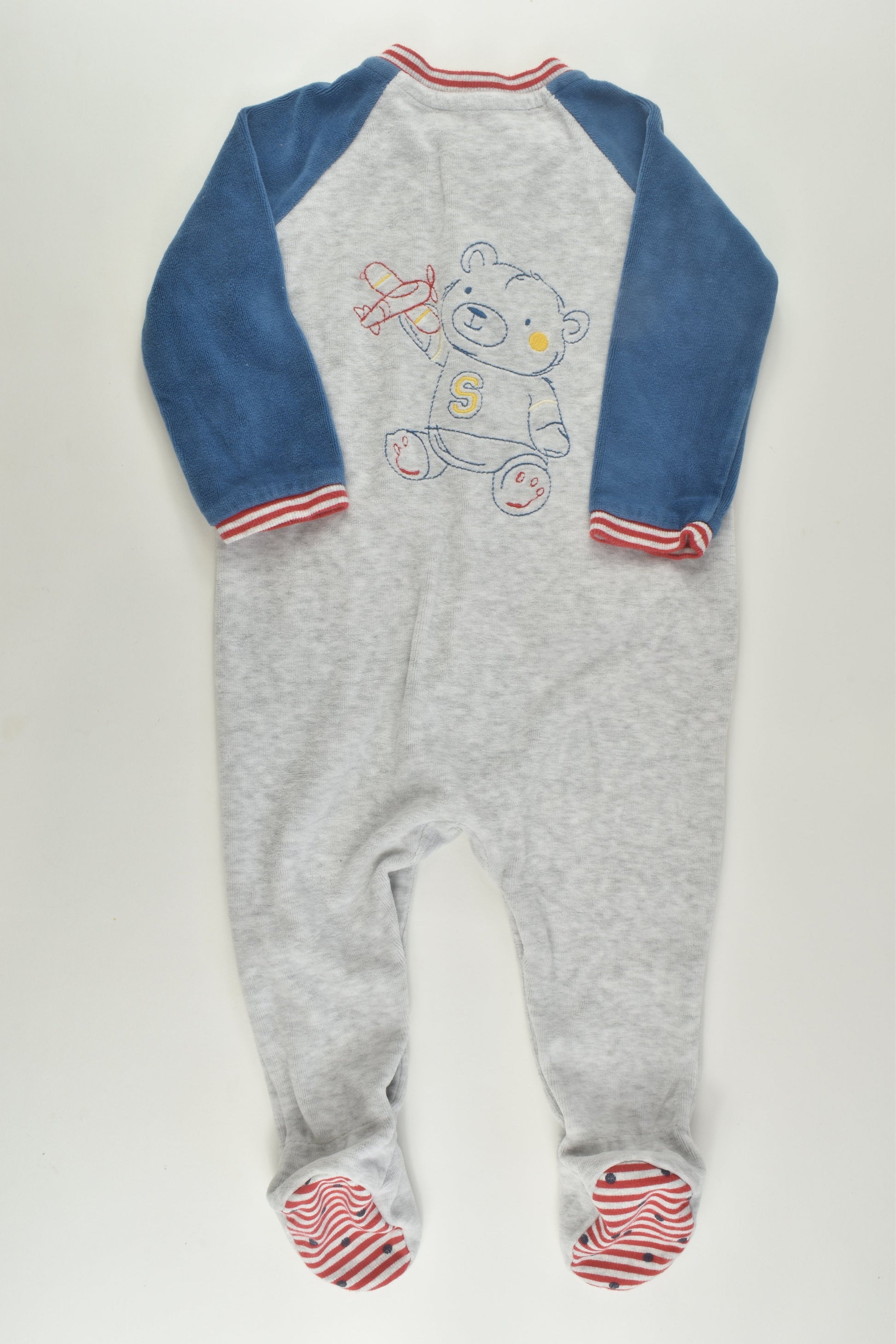 Sergent Major Size 0 Pilot Teddy Velour Romper