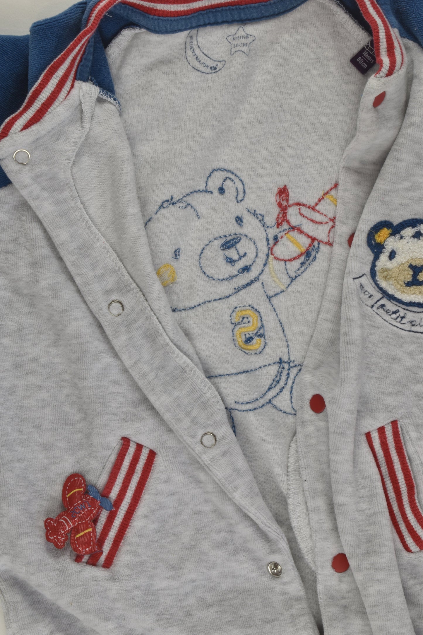 Sergent Major Size 0 Pilot Teddy Velour Romper