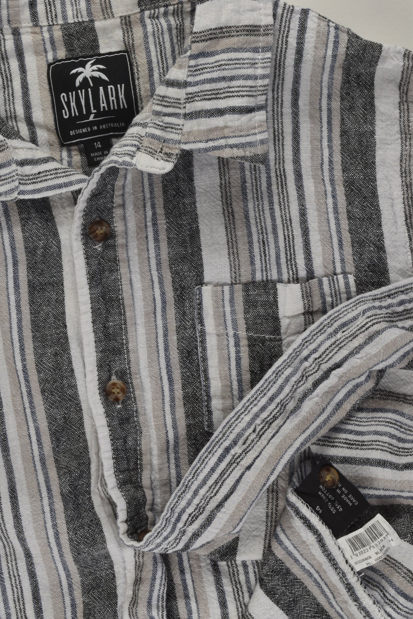 Skylark Size 14 Linen Blend Shirt
