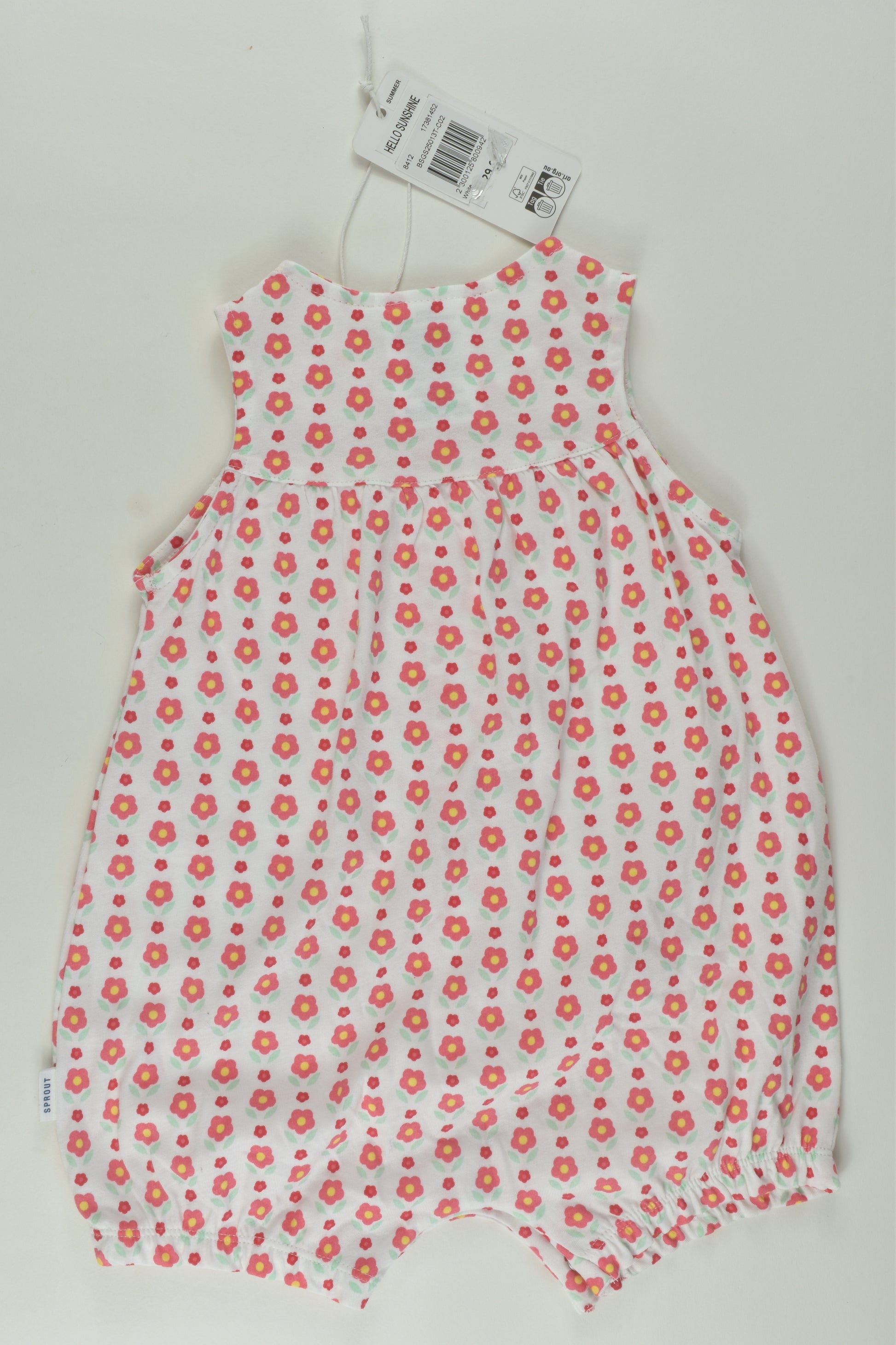 Sprout Size 00 Floral Short Romper