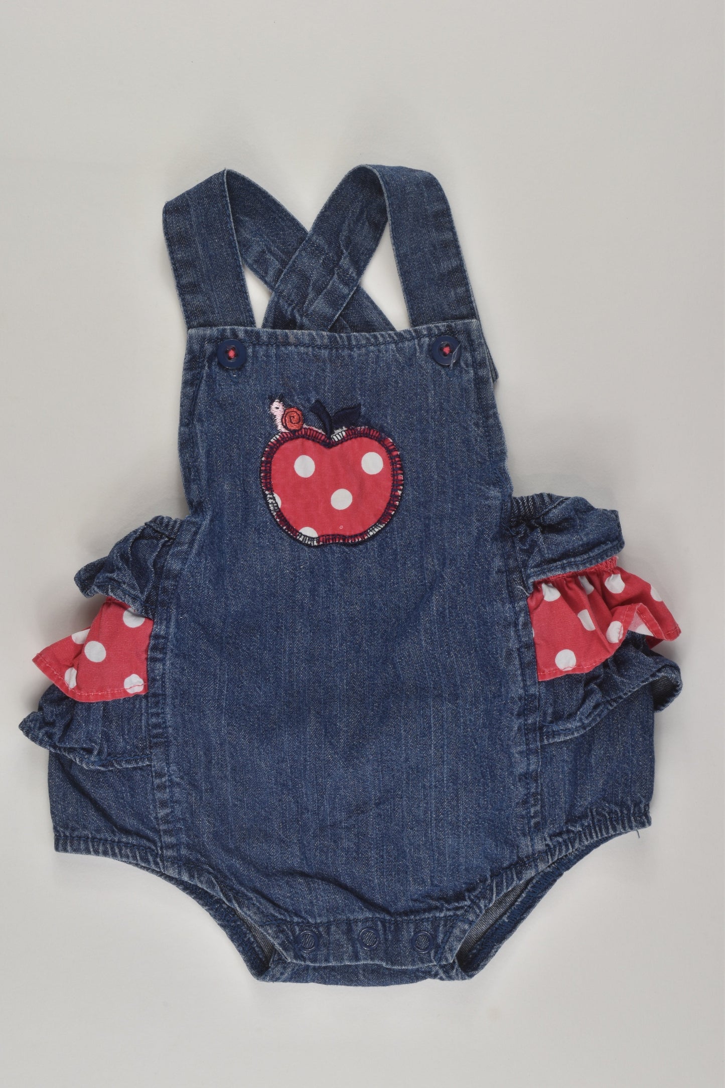 Sprout Size 000 Denim Bubble Romper