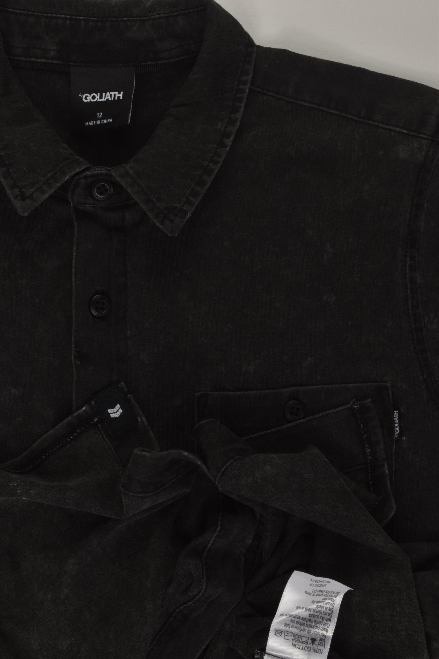 St Goliath Size 12 Button Up T-shirt