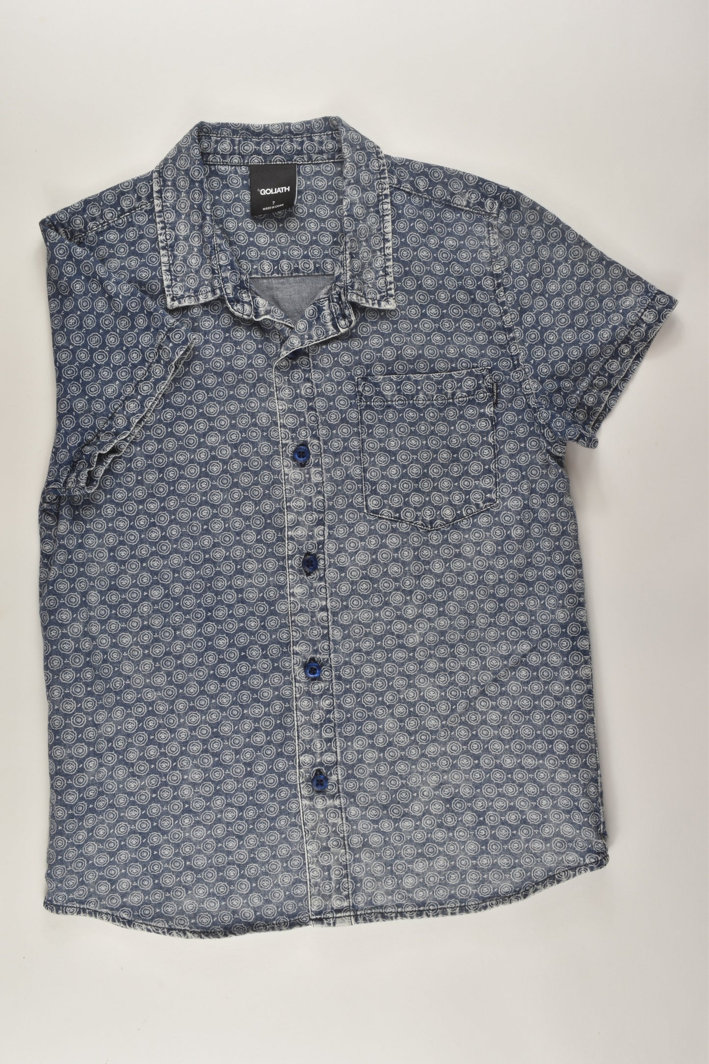 St Goliath Size 7 Lightweight Denim Shirt