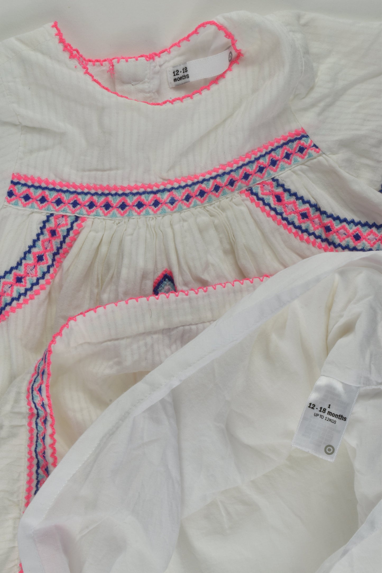Target Size 1 Lined Embroidery Dress