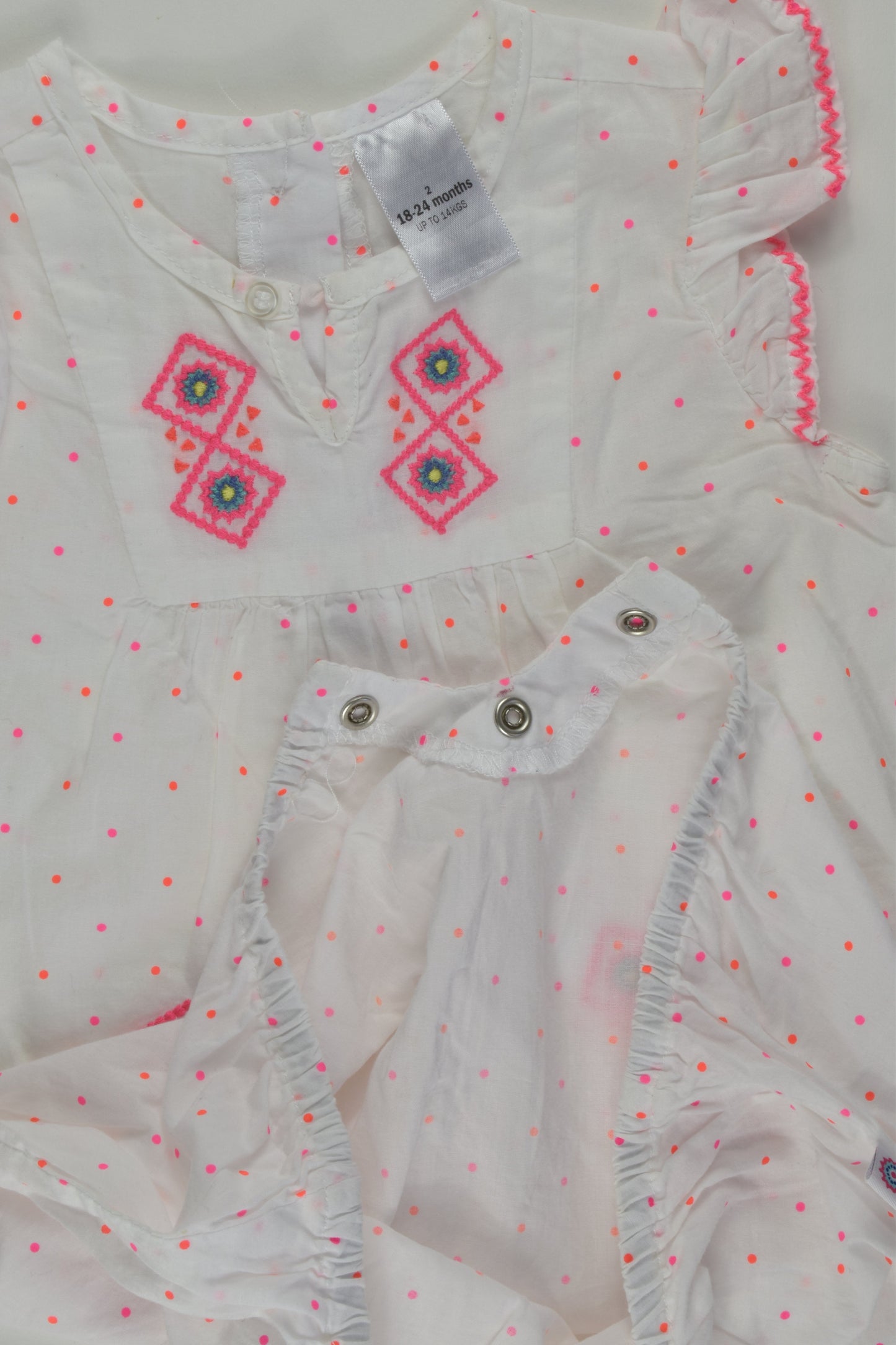 Target Size 2 Embroidery Short Romper