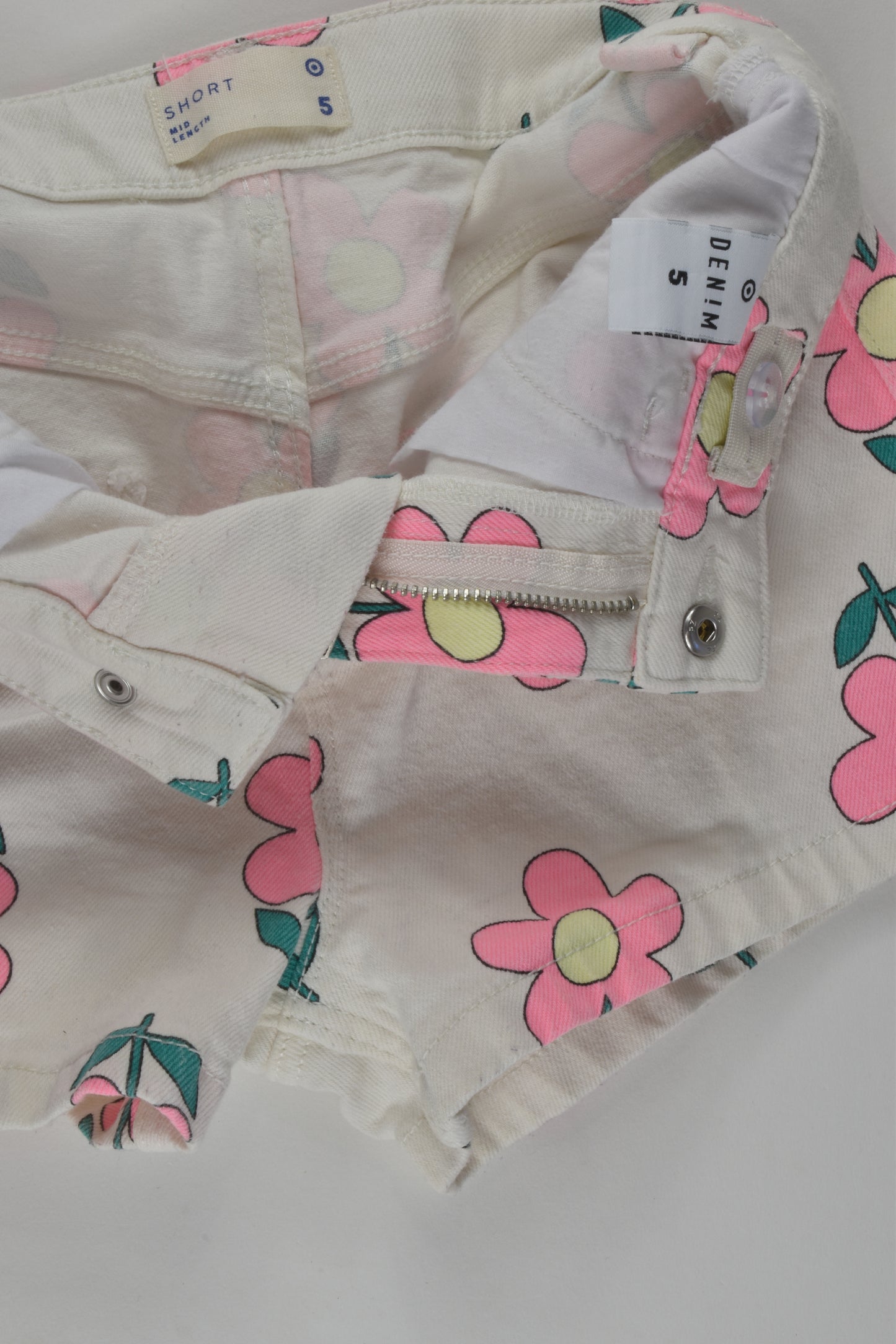 Target Size 5 Flower Denim Shorts