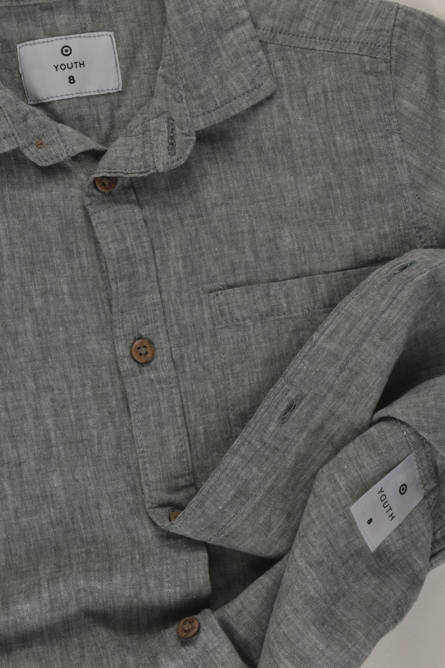 Target Size 8 Linen Blend Button-up Shirt