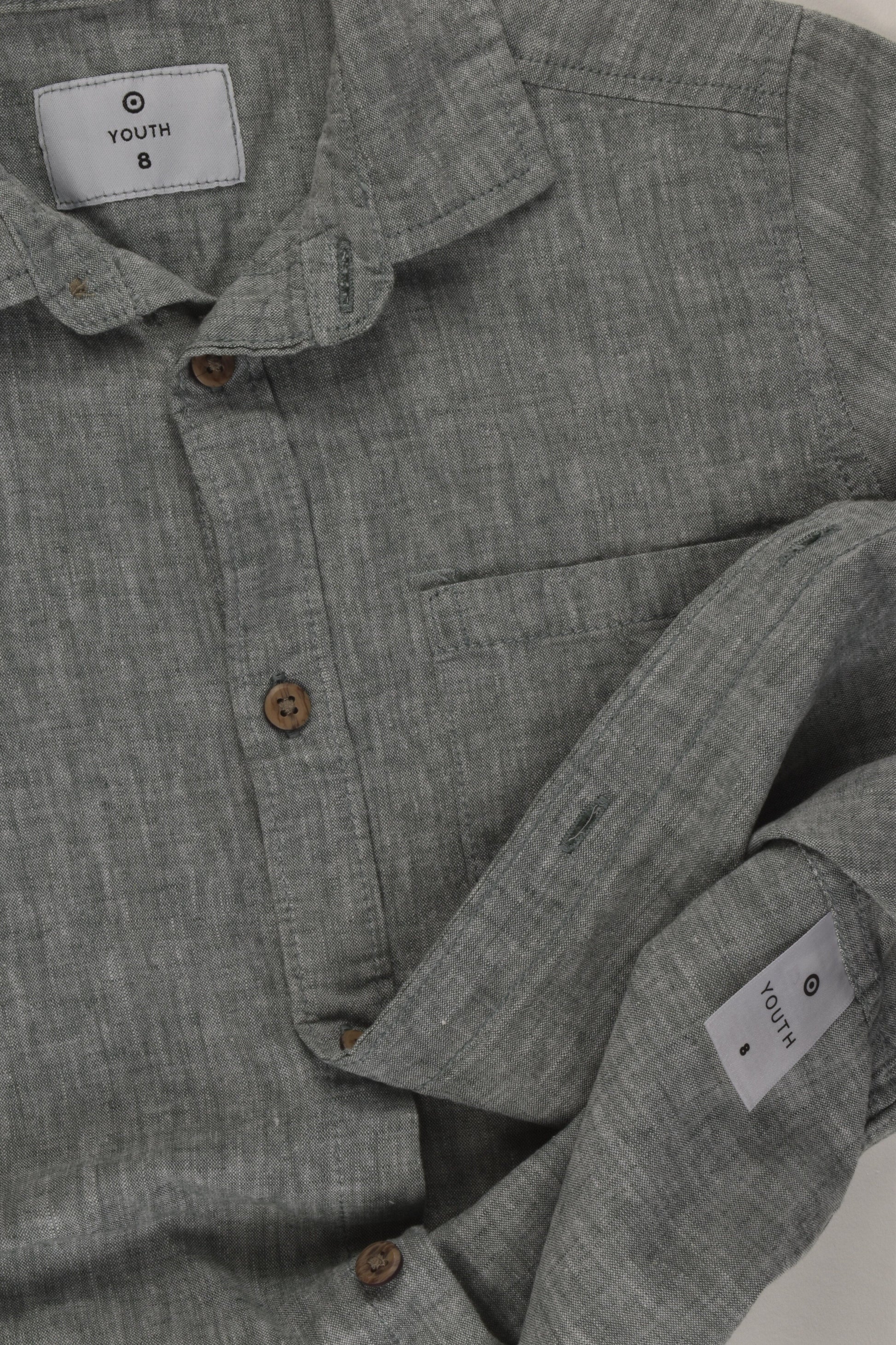 Target Size 8 Linen Blend Button-up Shirt
