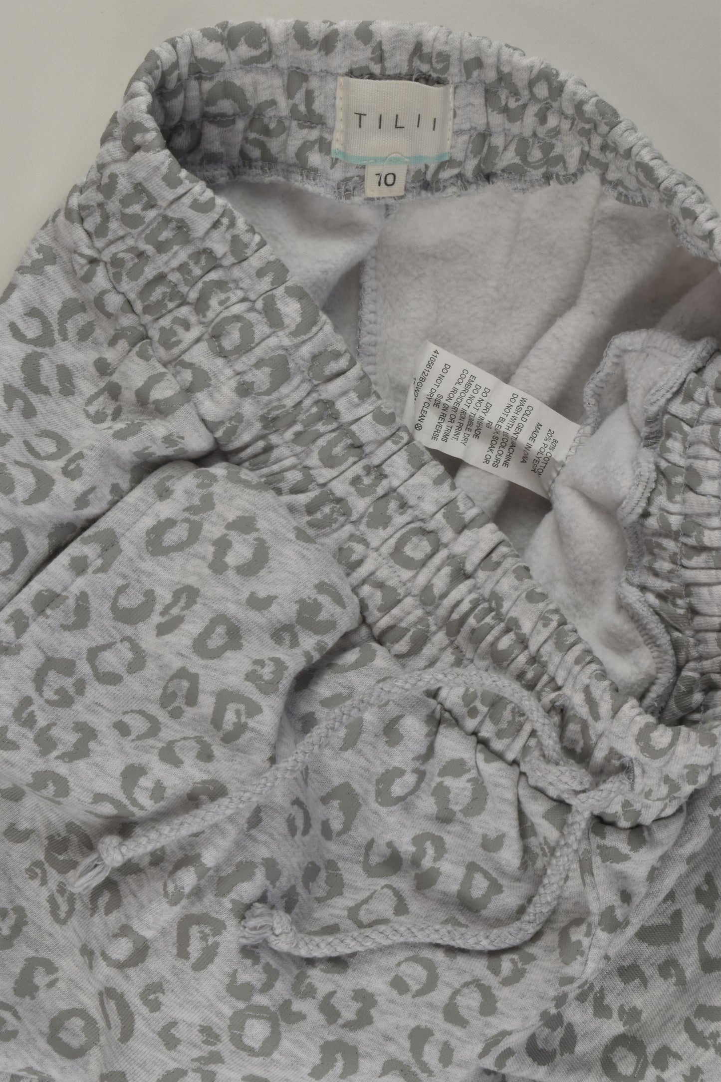 Tilii Size 10 Leopard Print Track Pants