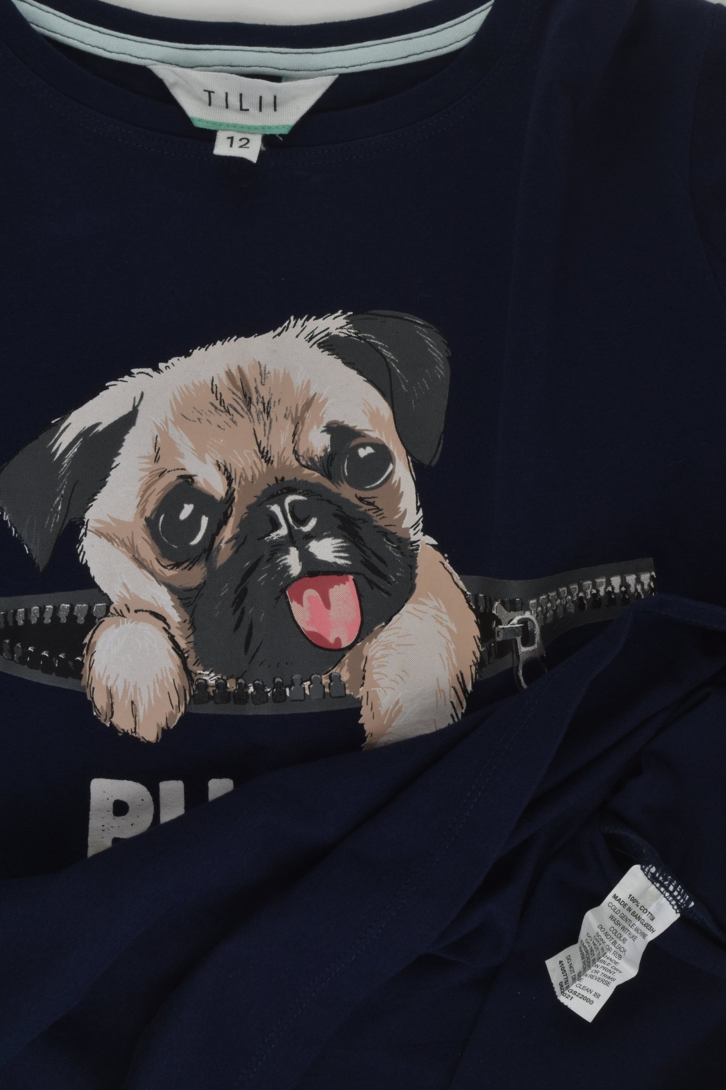 Tilii Size 12 'Pug Life' T-shirt