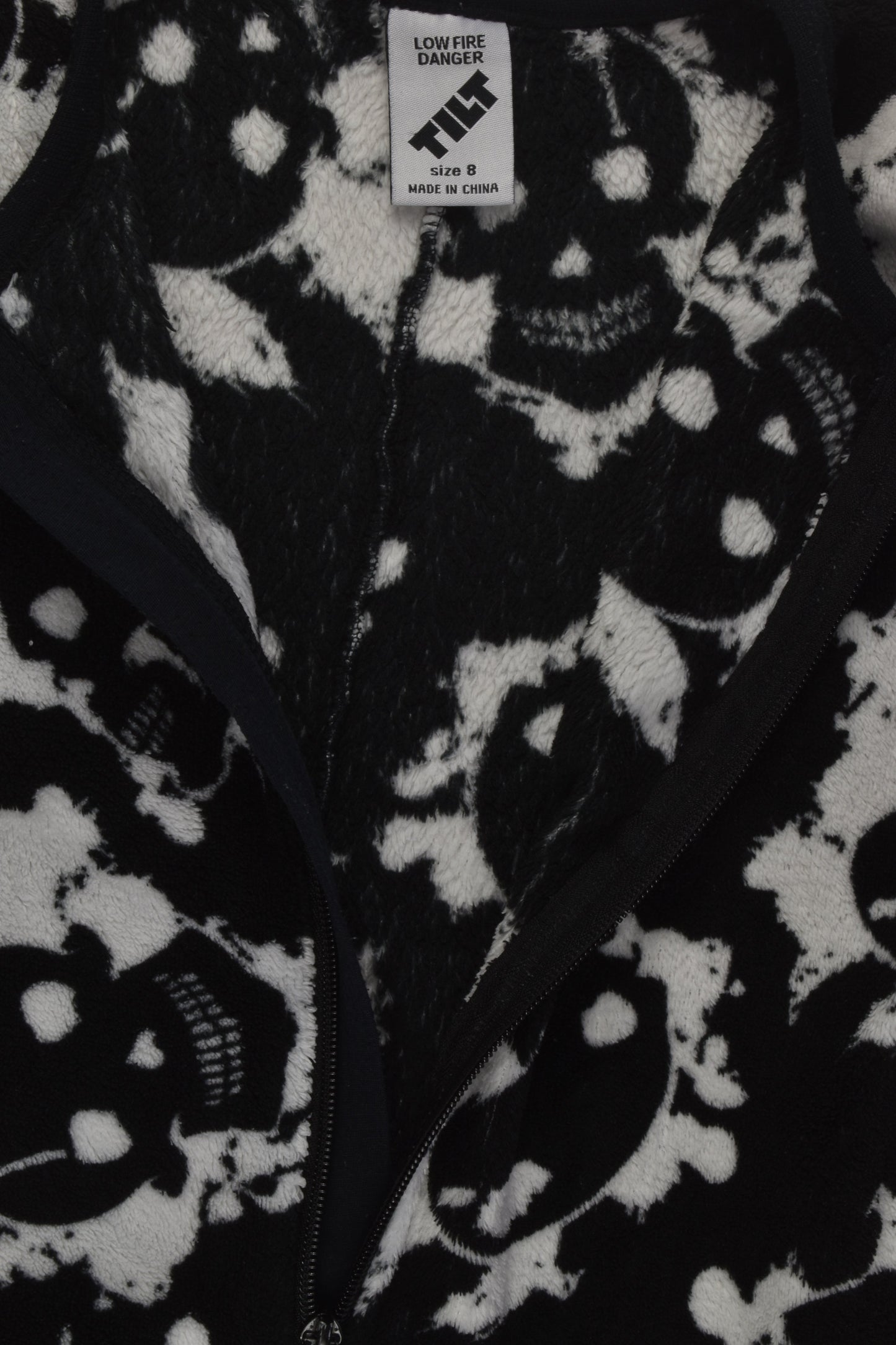 Tilt Size 8 Skull Fleece One Piece