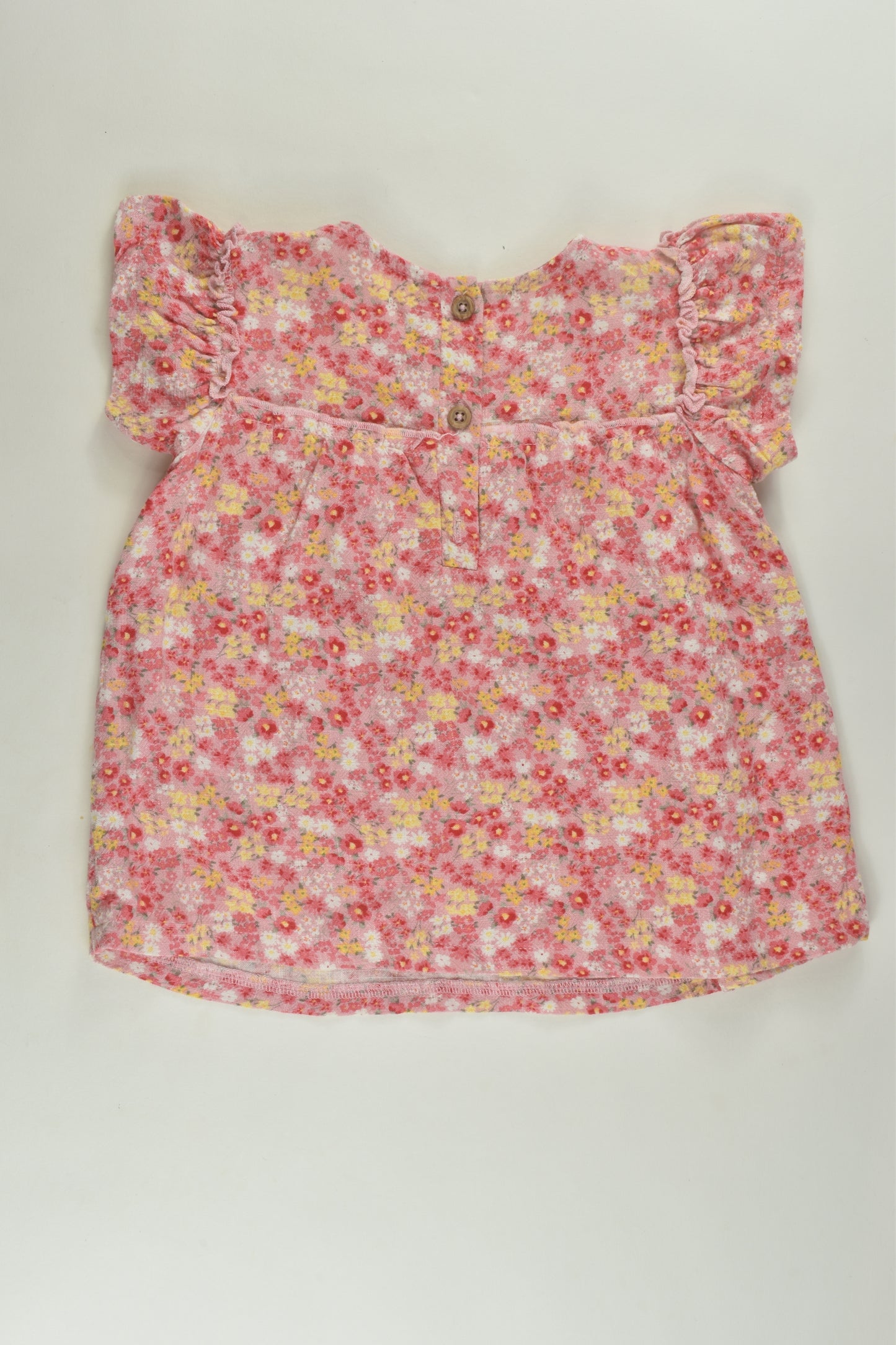 Tu Size 2 Linen Blend Floral Blouse