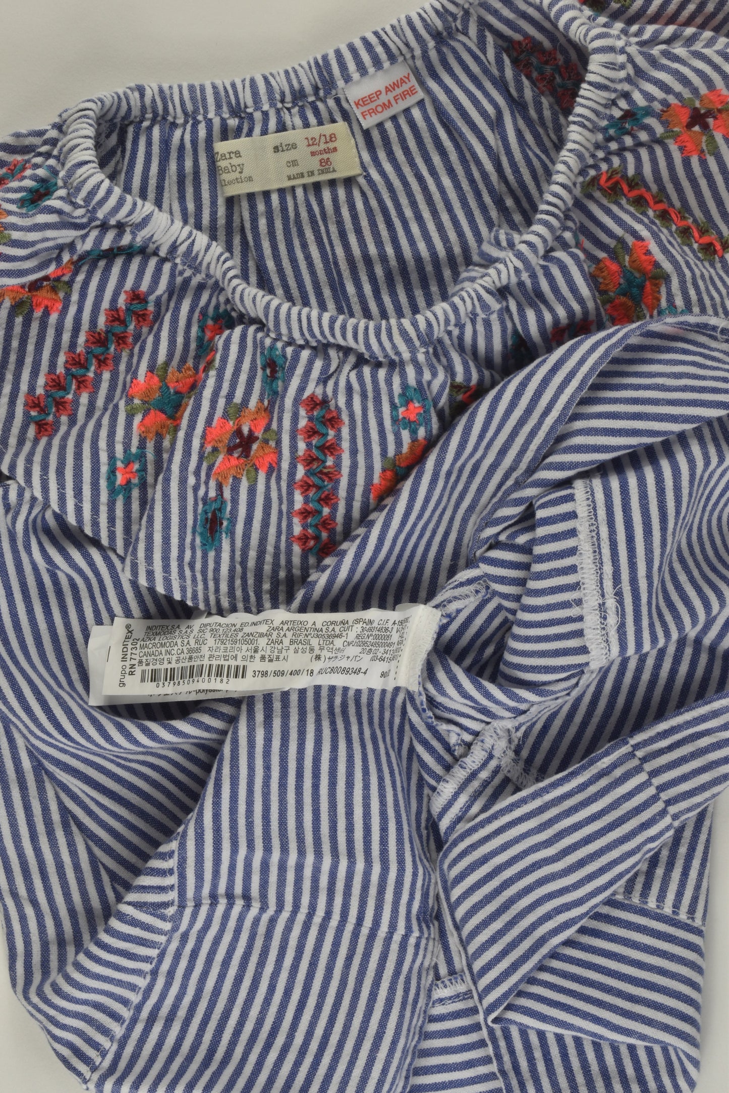 Zara Size 1 Embroidery Dress