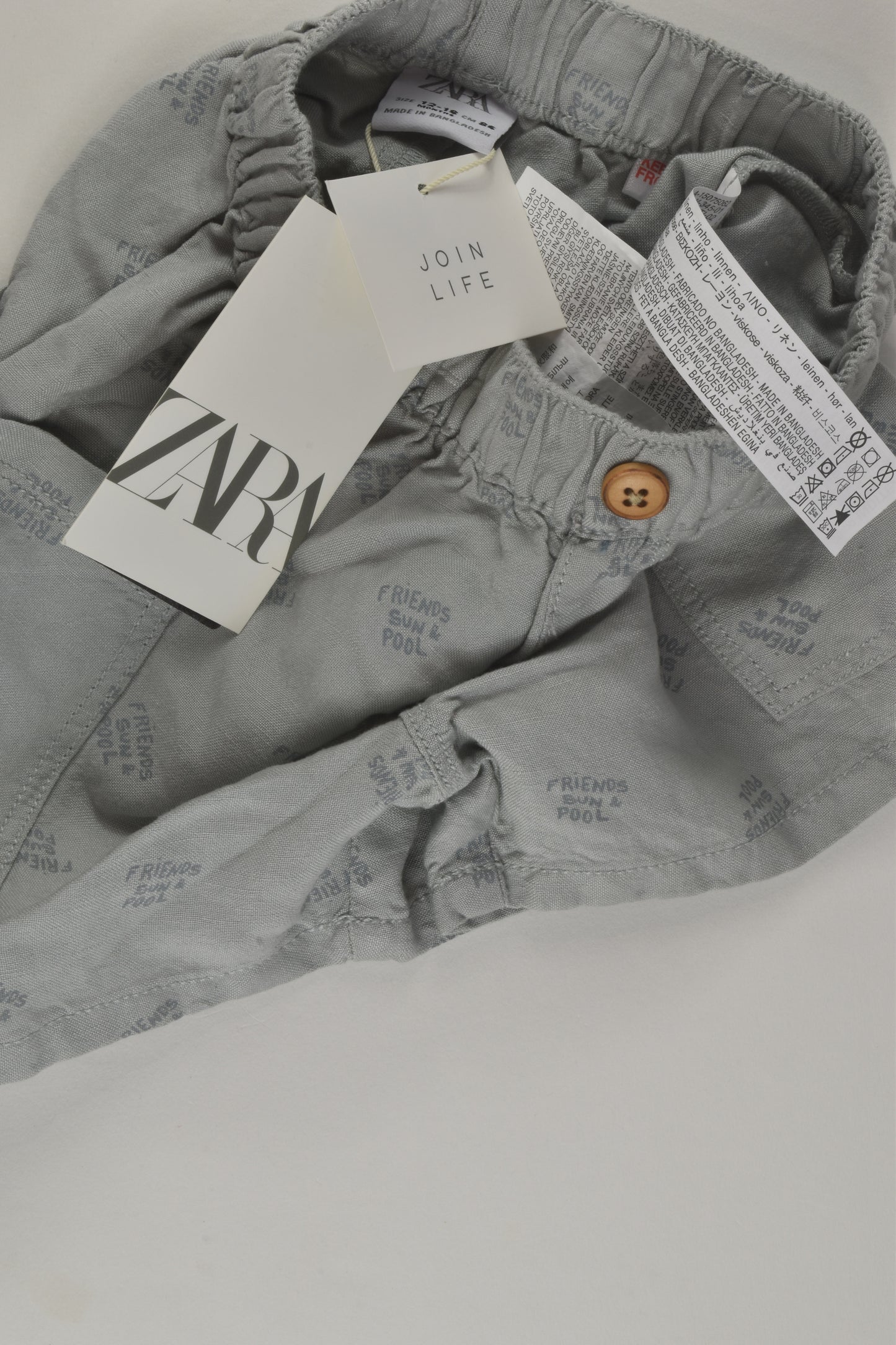 Zara Size 1 Linen Blend Shorts