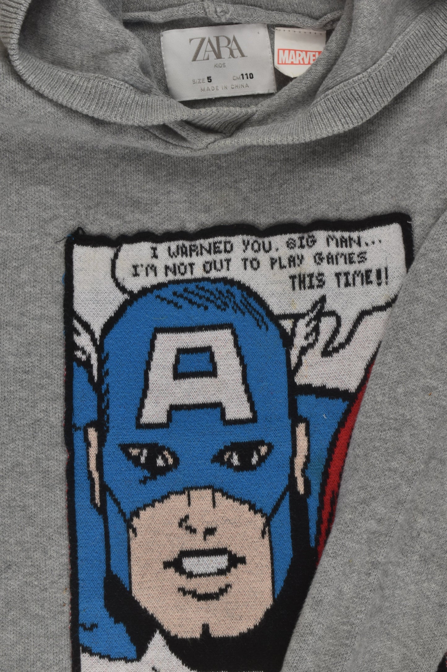 Zara Size 5 Captain America Knit Jumper