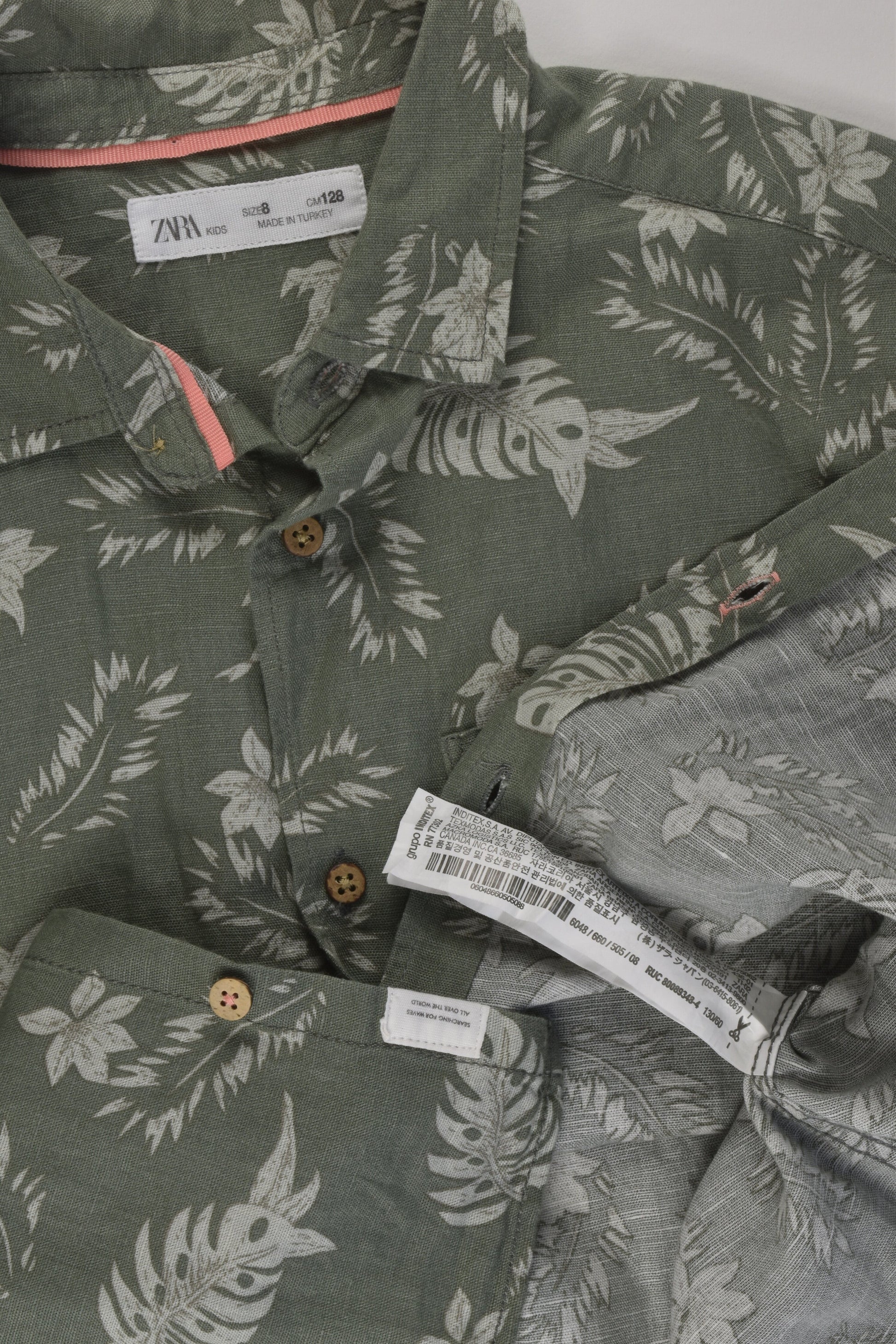 Zara Size 8 Linen Blend Shirt