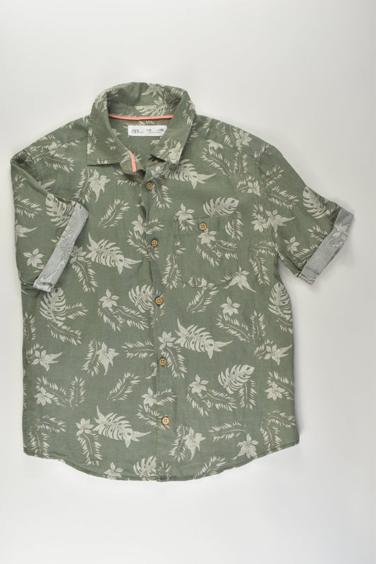 Zara Size 8 Linen Blend Shirt