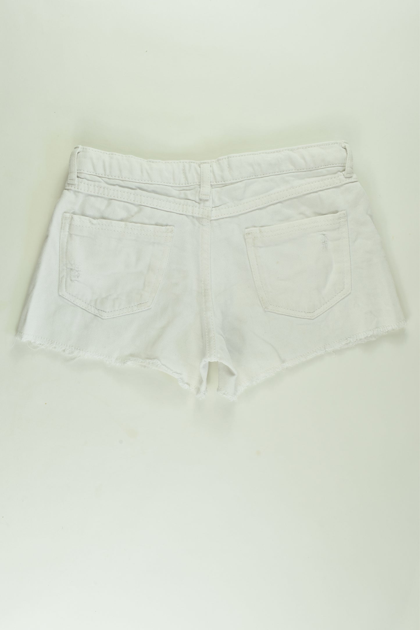 Zara Size 8 White Denim Shorts