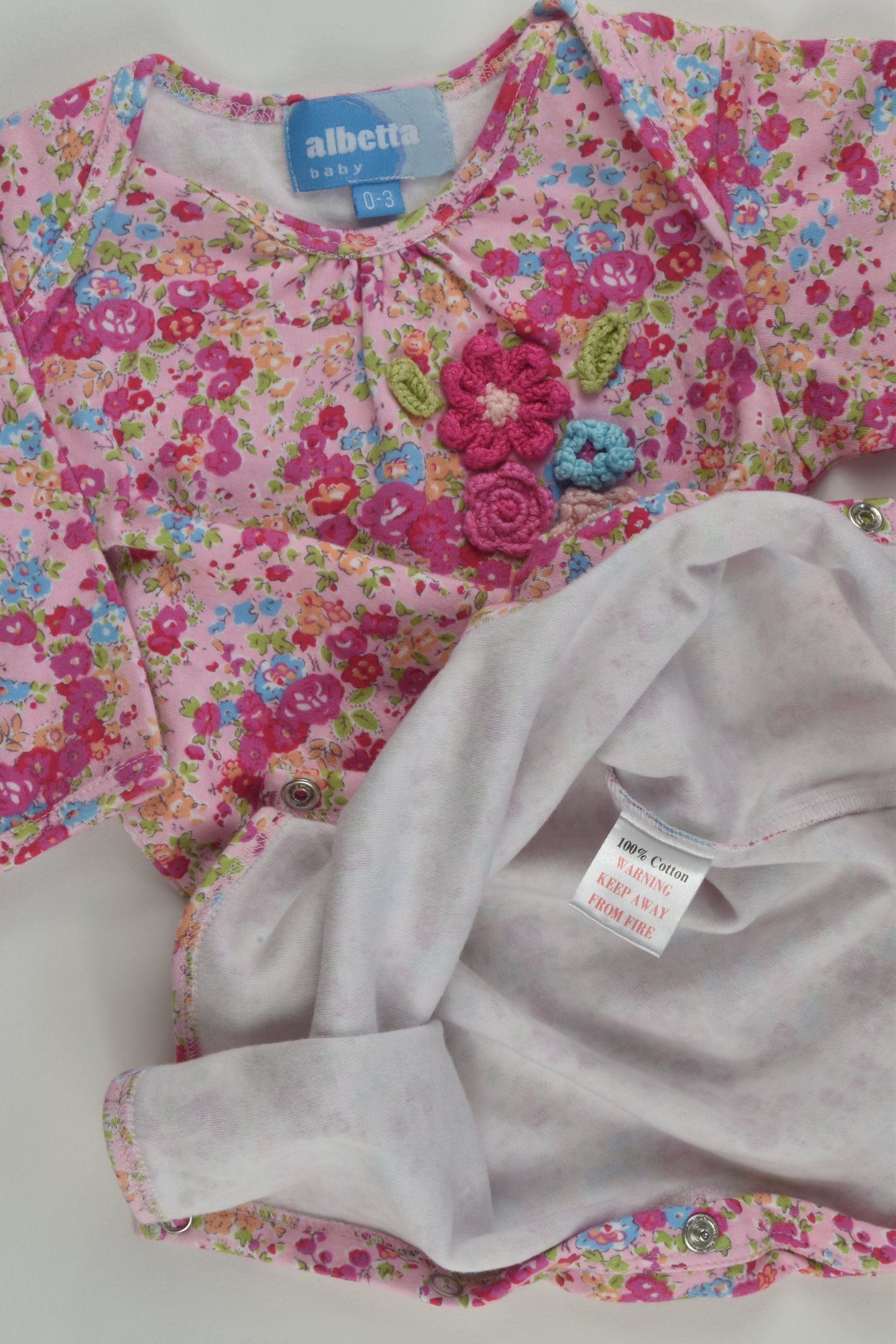 Albetta Size 000 Floral Romper