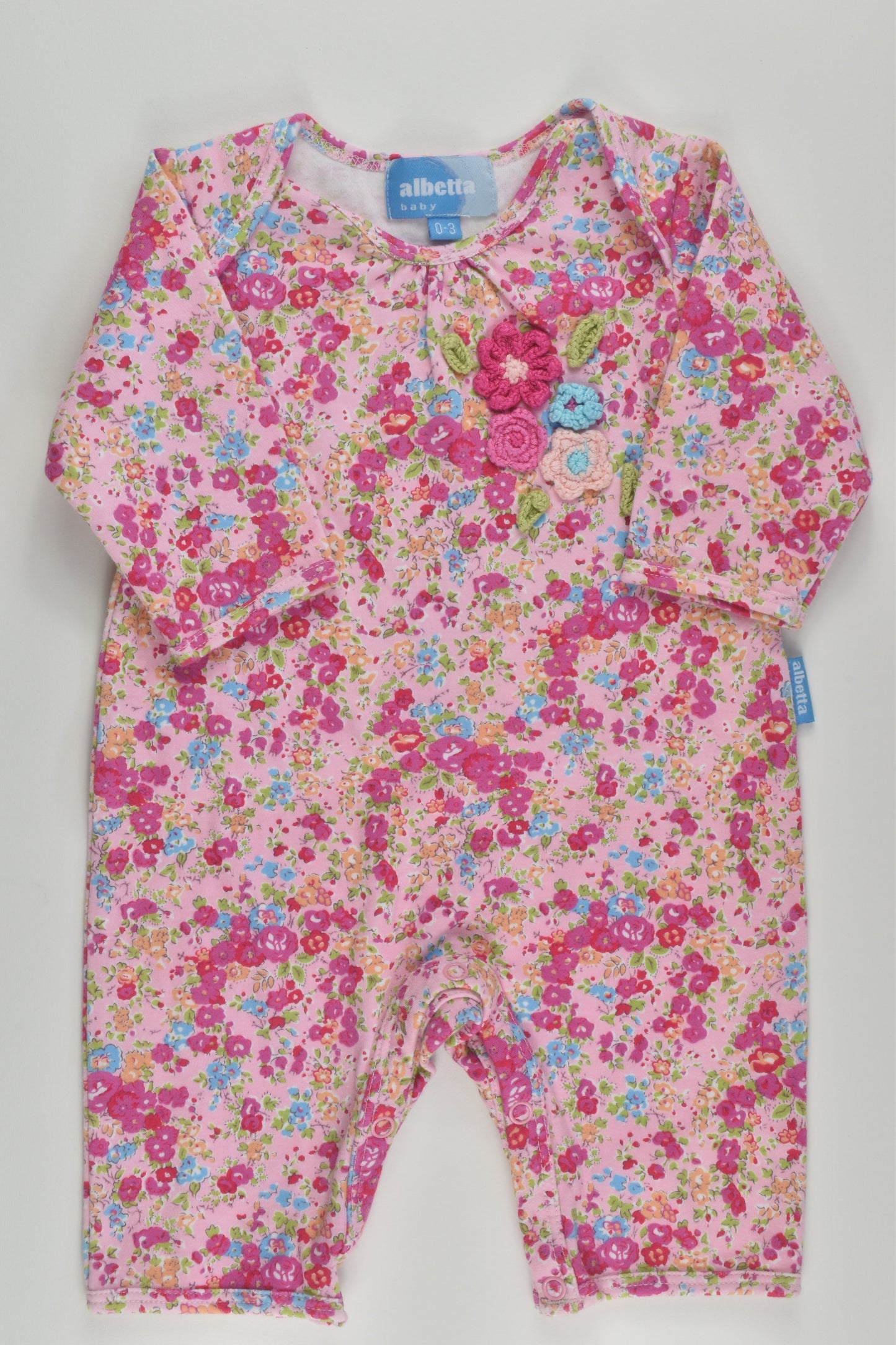 Albetta Size 000 Floral Romper