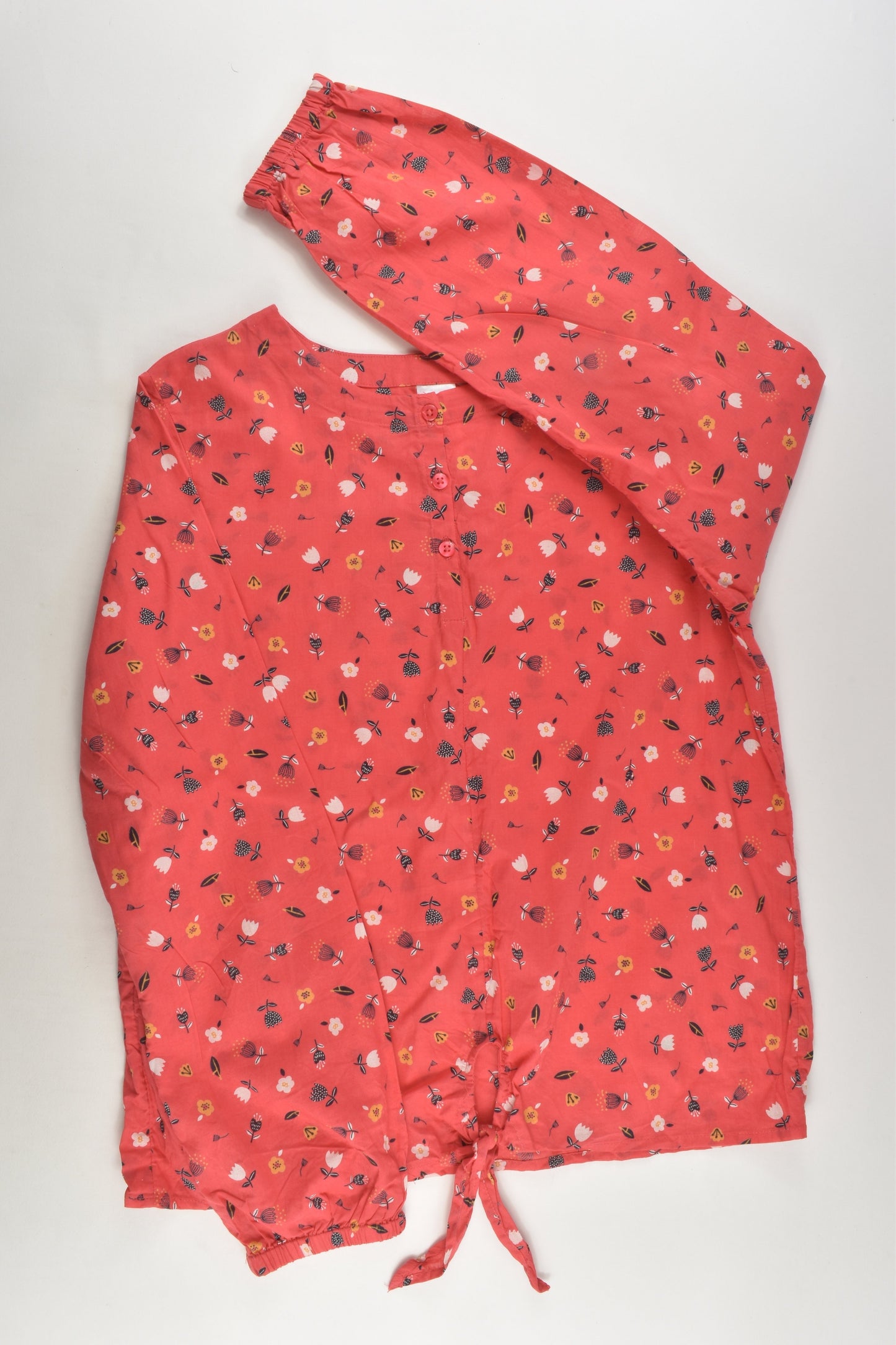Anko Size 14 Floral Tie-Front Blouse
