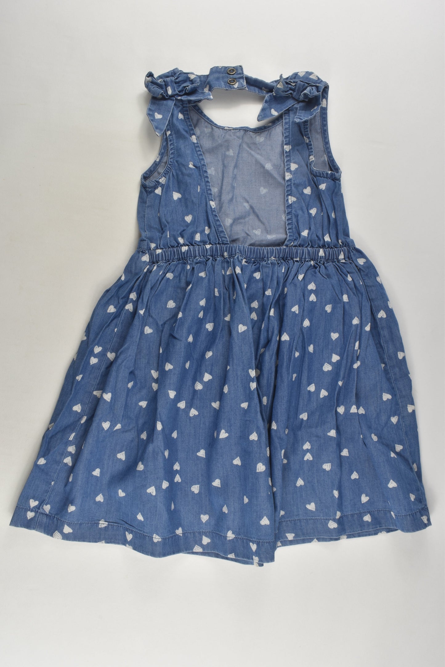 Anko Size 4 Lovehearts Lightweight Denim Dress