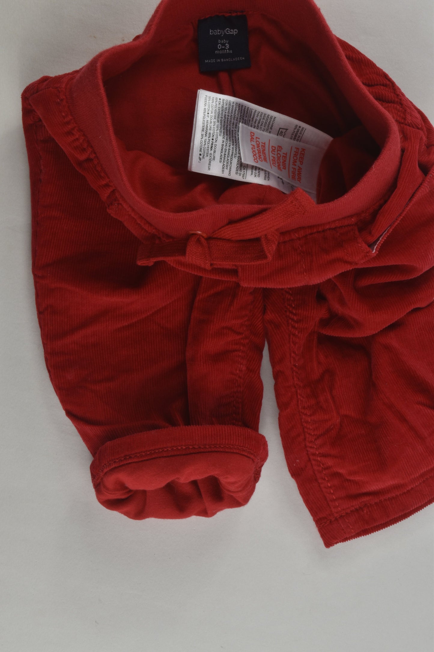 Baby Gap Size 000 Lined Cord Pants