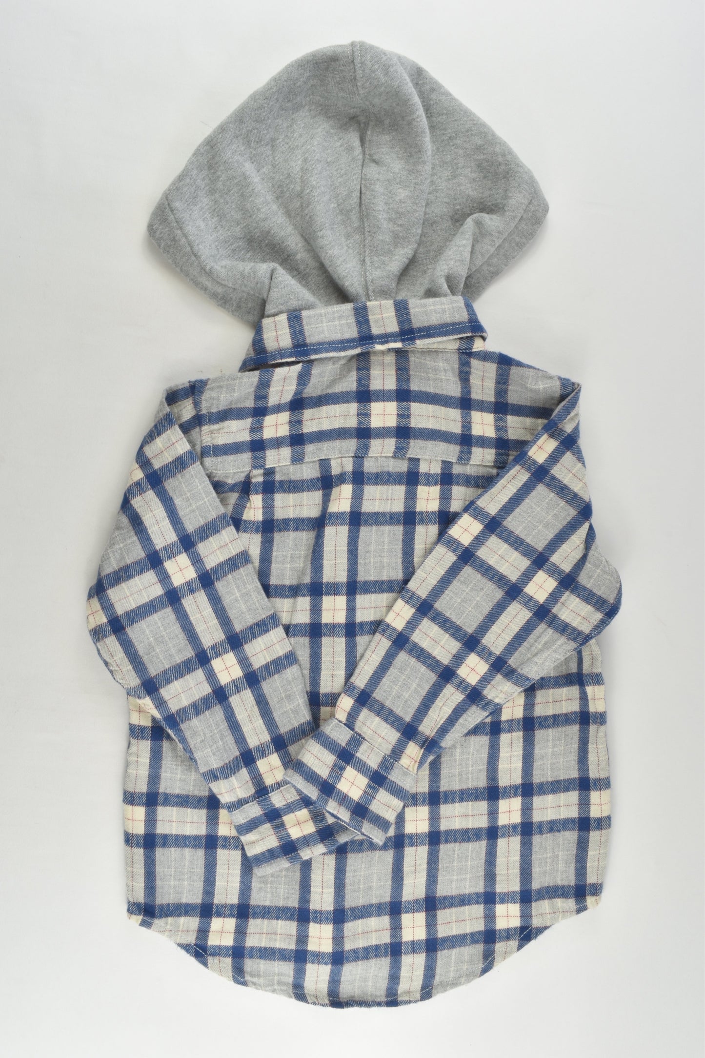Baby Gap Size 4 Checked Flannelette Shirt with Hood