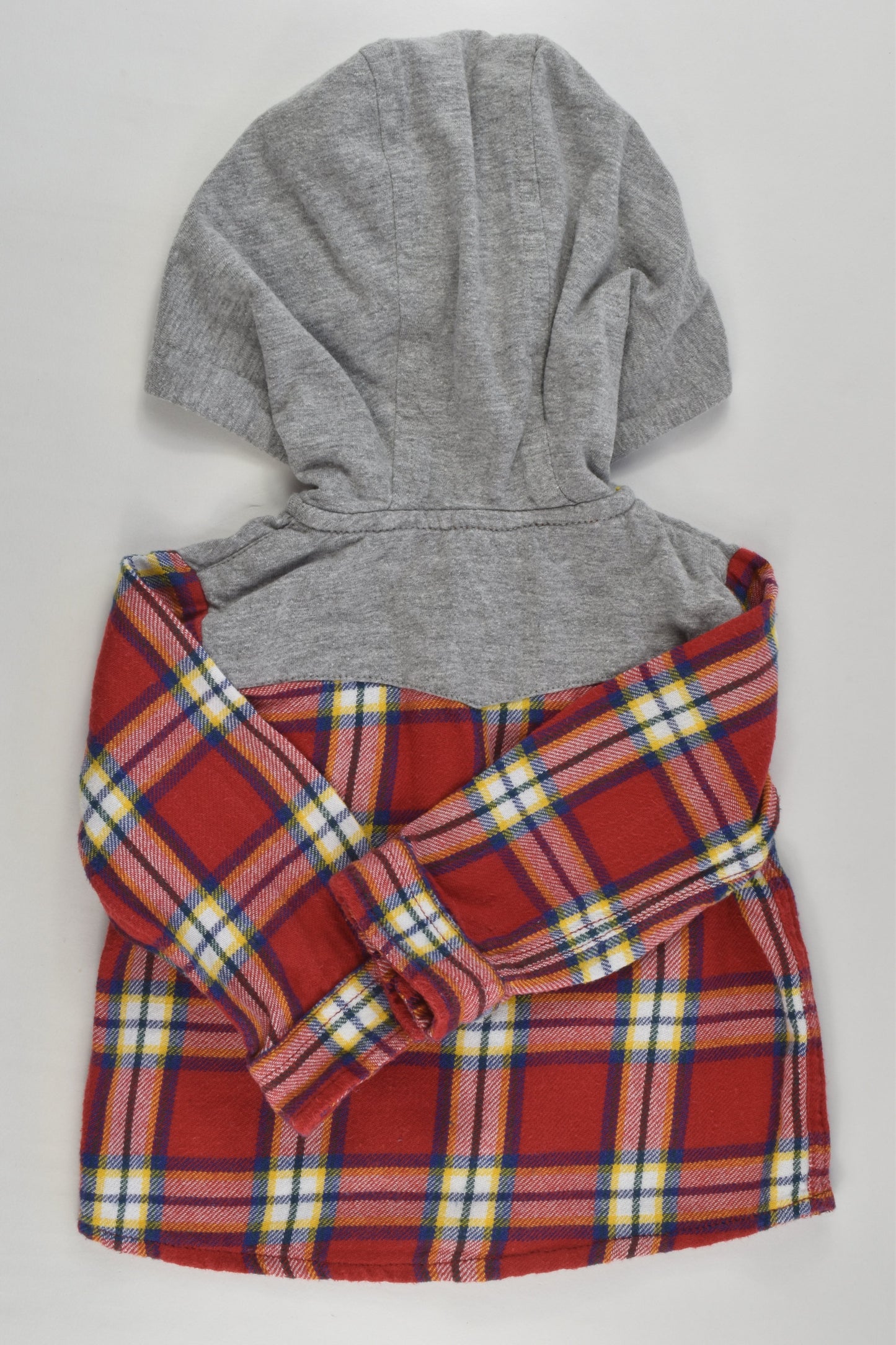 Baby M&Co Size 00 (3-6 months) Hooded Checked Casual Shirt