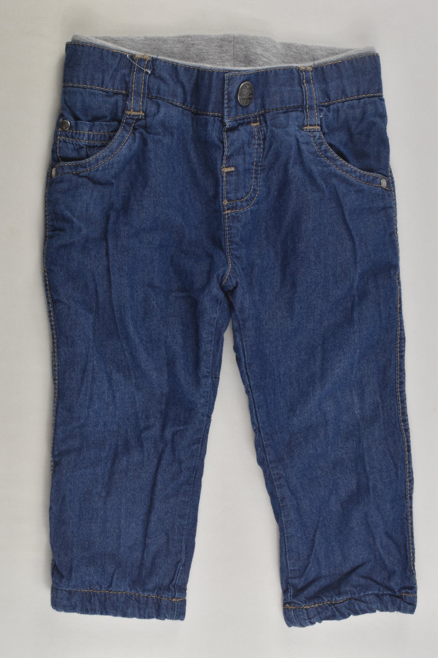 Bébé by Minihaha Size 0 (6-9 months) Lined Denim Pants