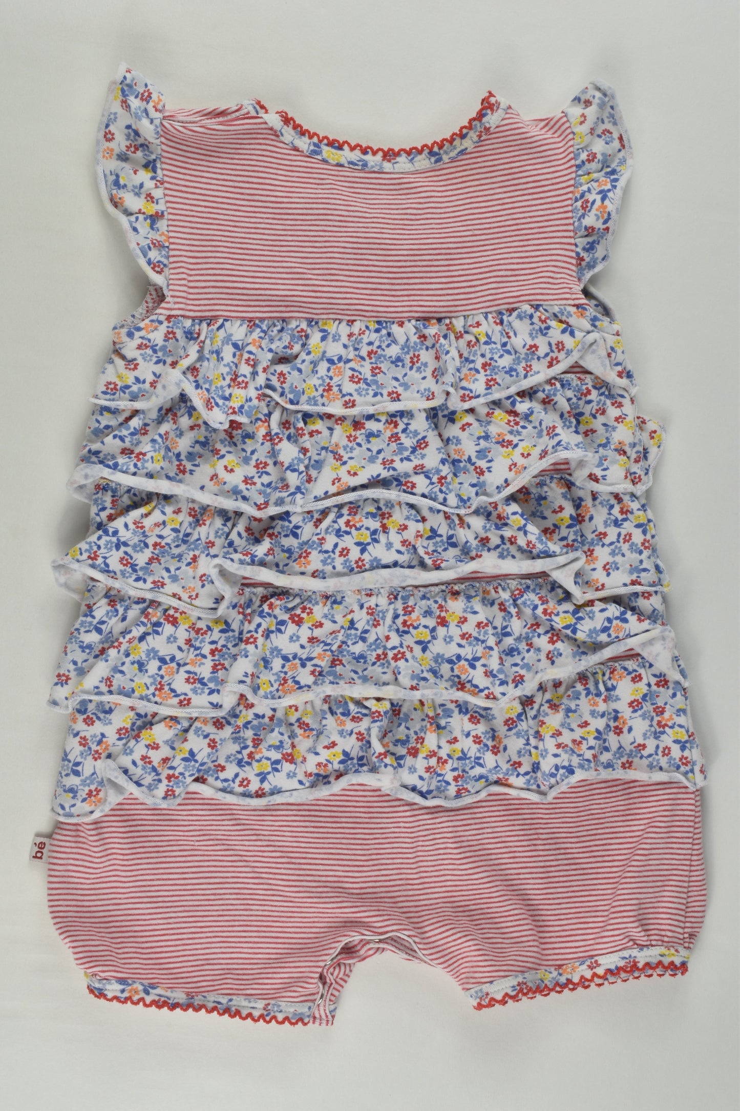 Bébé by Minihaha Size 00 Floral Ruffle Short Romper