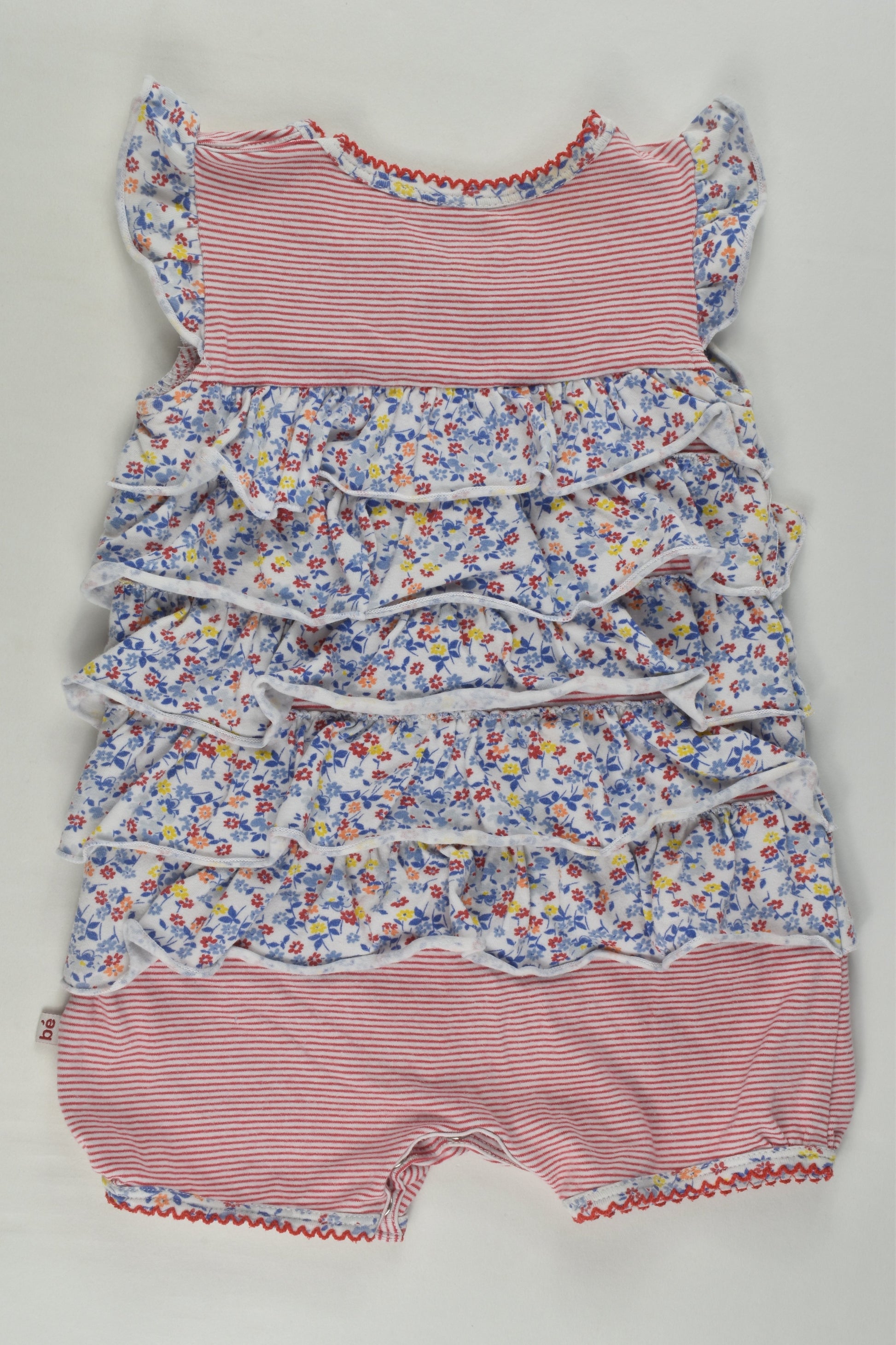 Bébé by Minihaha Size 00 Floral Ruffle Short Romper