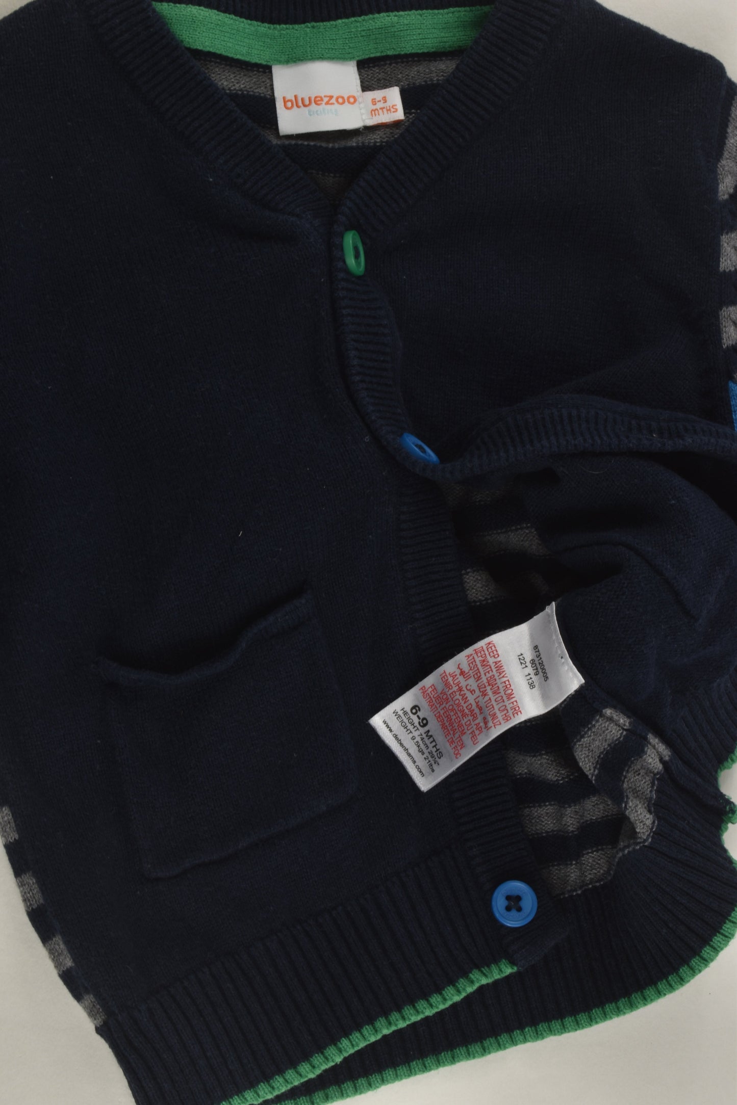 Bluezoo Size 0 (6-9 months) Cardigan