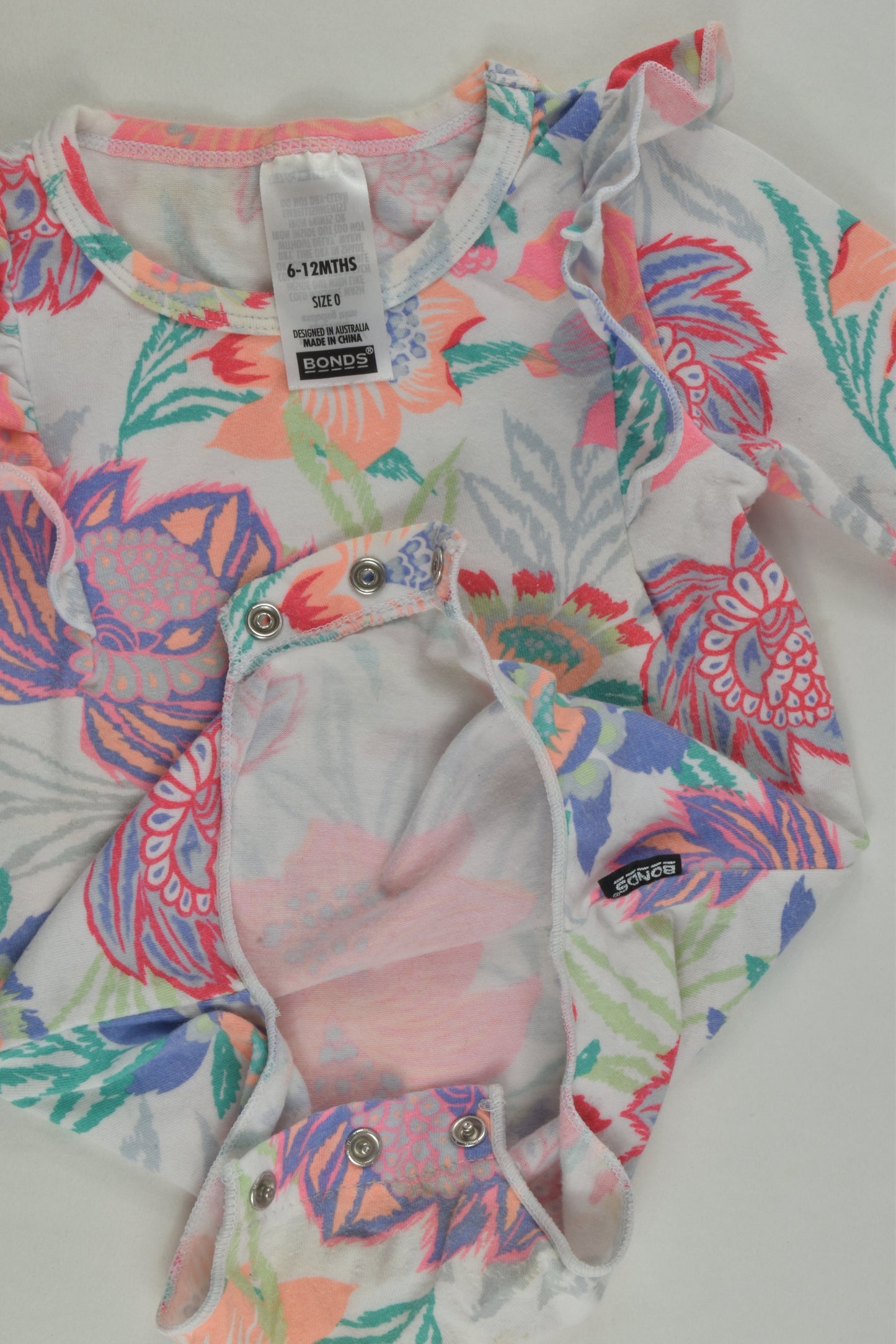 Bonds Size 0 Floral Bodysuit