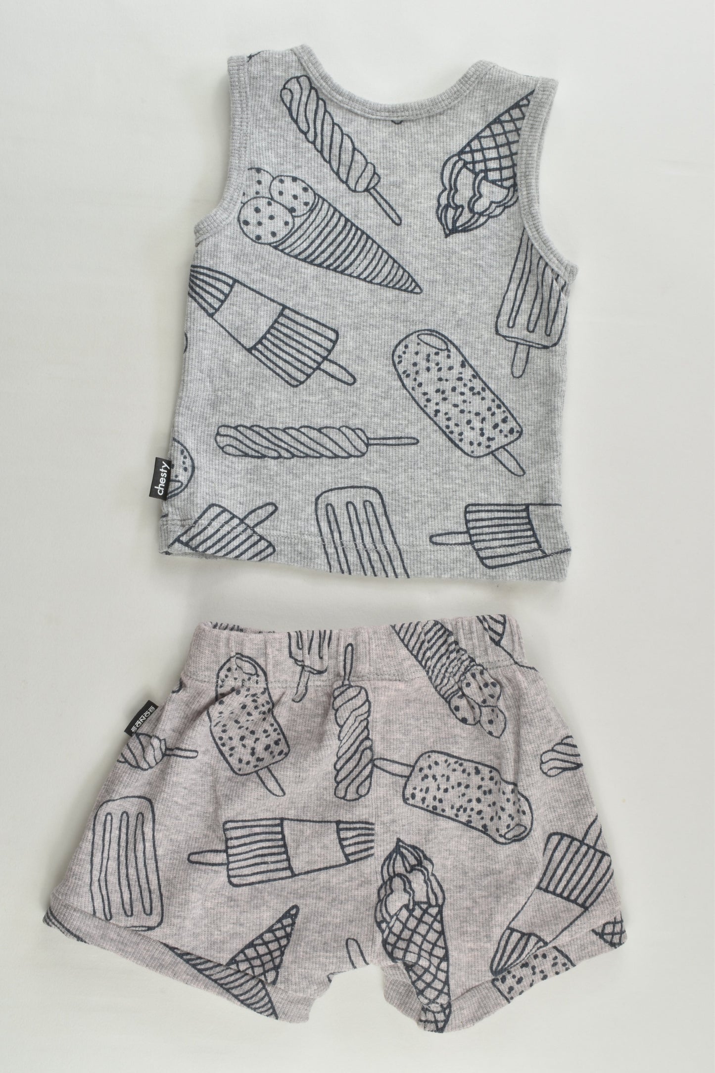 Bonds Size 000 (0-3 months) Ribbed Ice Cream Outfit
