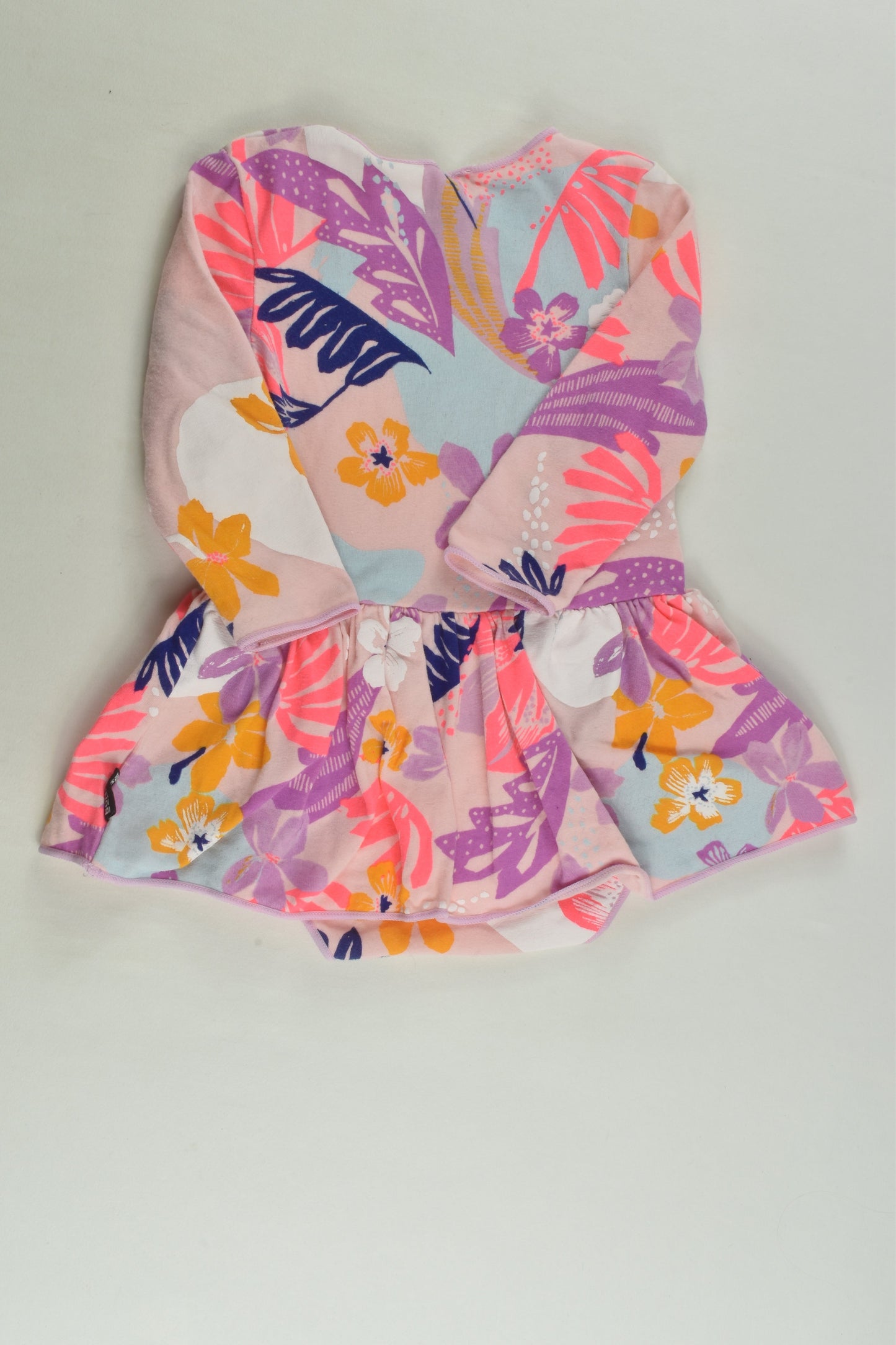 Bonds Size 000 Floral Dress with Bodysuit Underneath