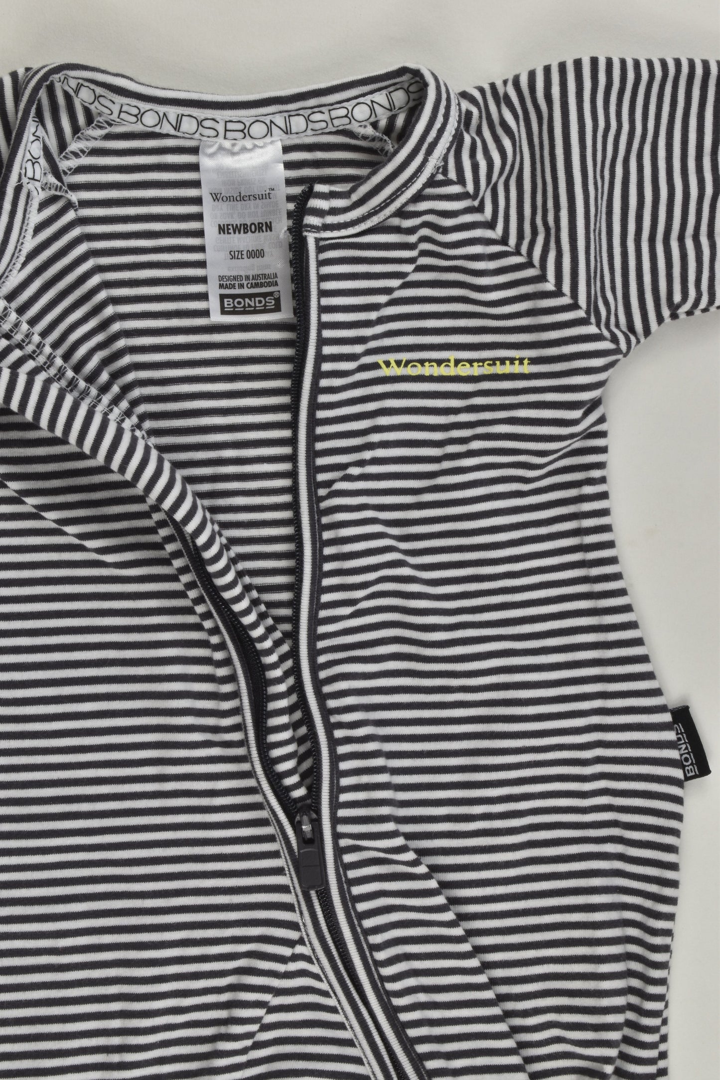Bonds Size 0000 (Newborn) Striped Wondersuit