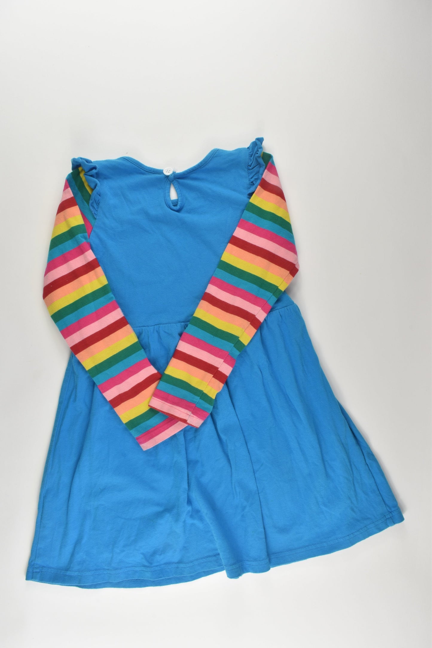 Brand Unknown Size 5 (110 cm) Rainbow Dress Blue